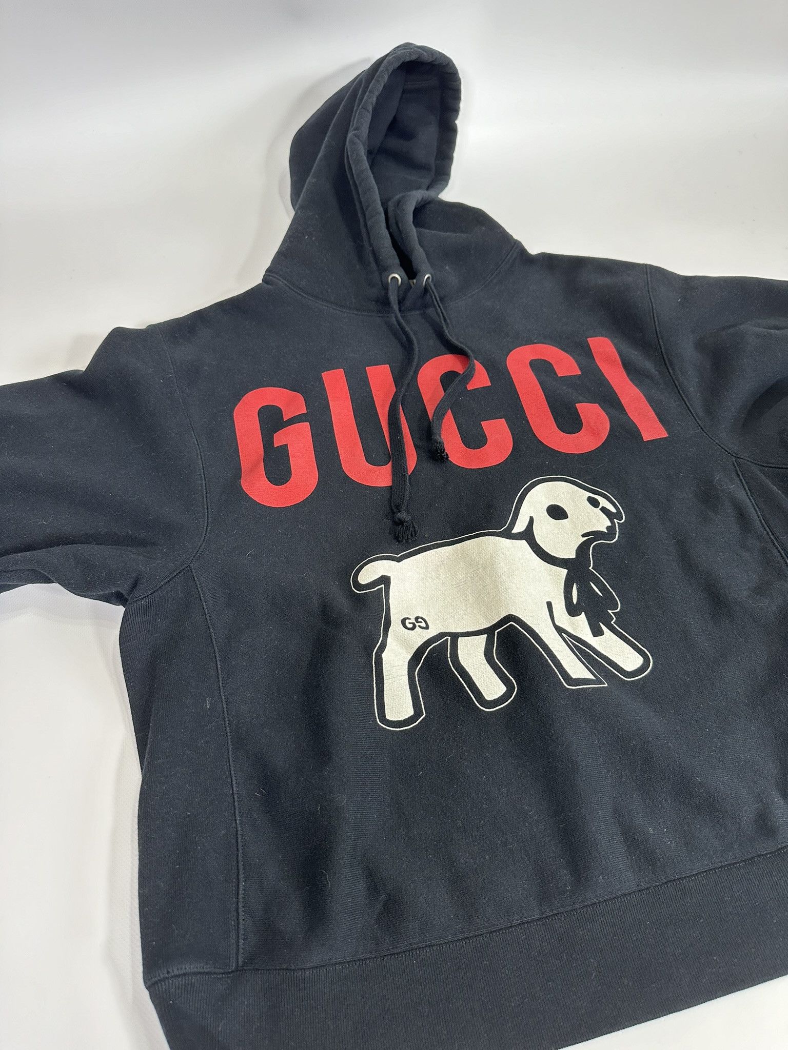 Gucci Gucci Sweatshirt Lamb Logo Black Hoodie Size US M / EU 48-50 / 2 - 3 Thumbnail