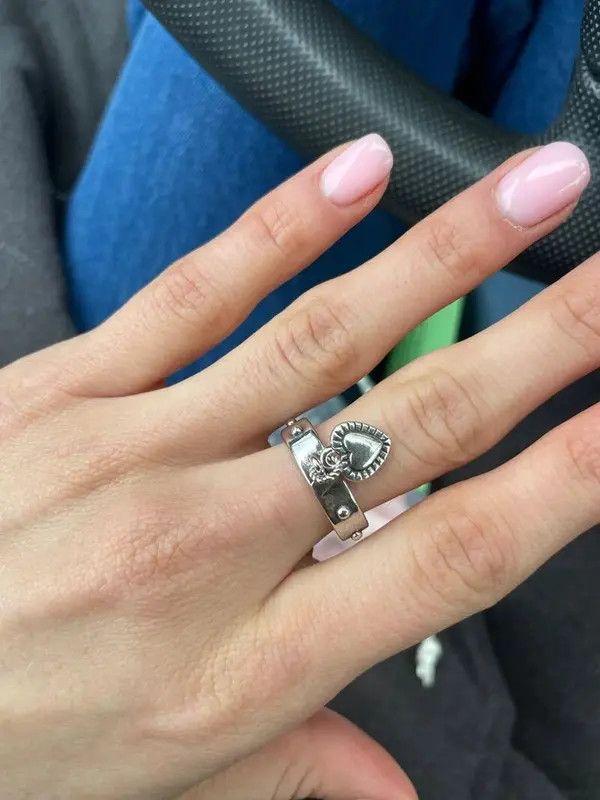 Jewelry Resizable LOVE Heart Tassel Ring Size ONE SIZE - 4 Thumbnail