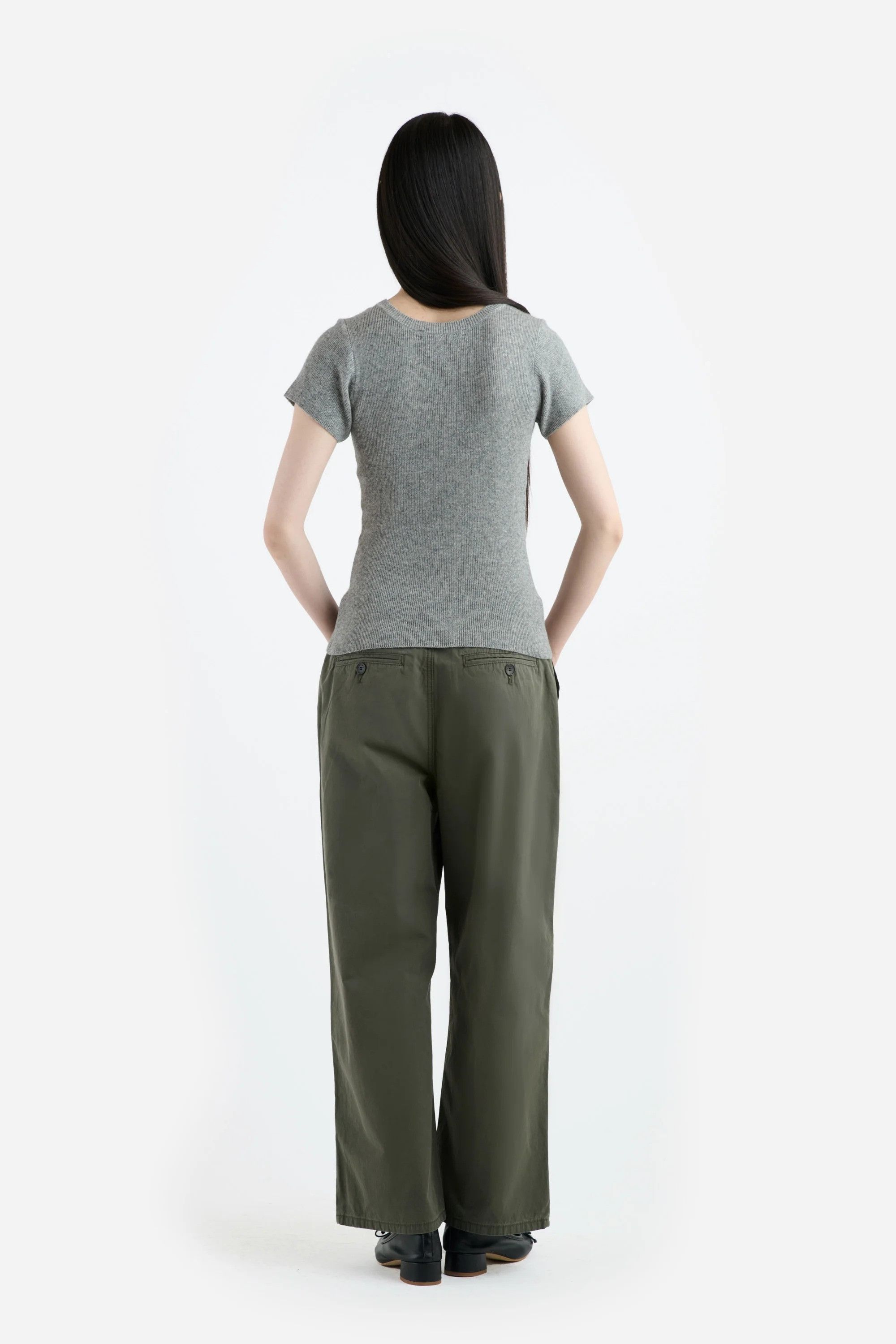 The Elder Statesman $495 The Elder Statesman Delicash Light Grey Fitted Tee Size S / US 4 / IT 40 - 4 Thumbnail