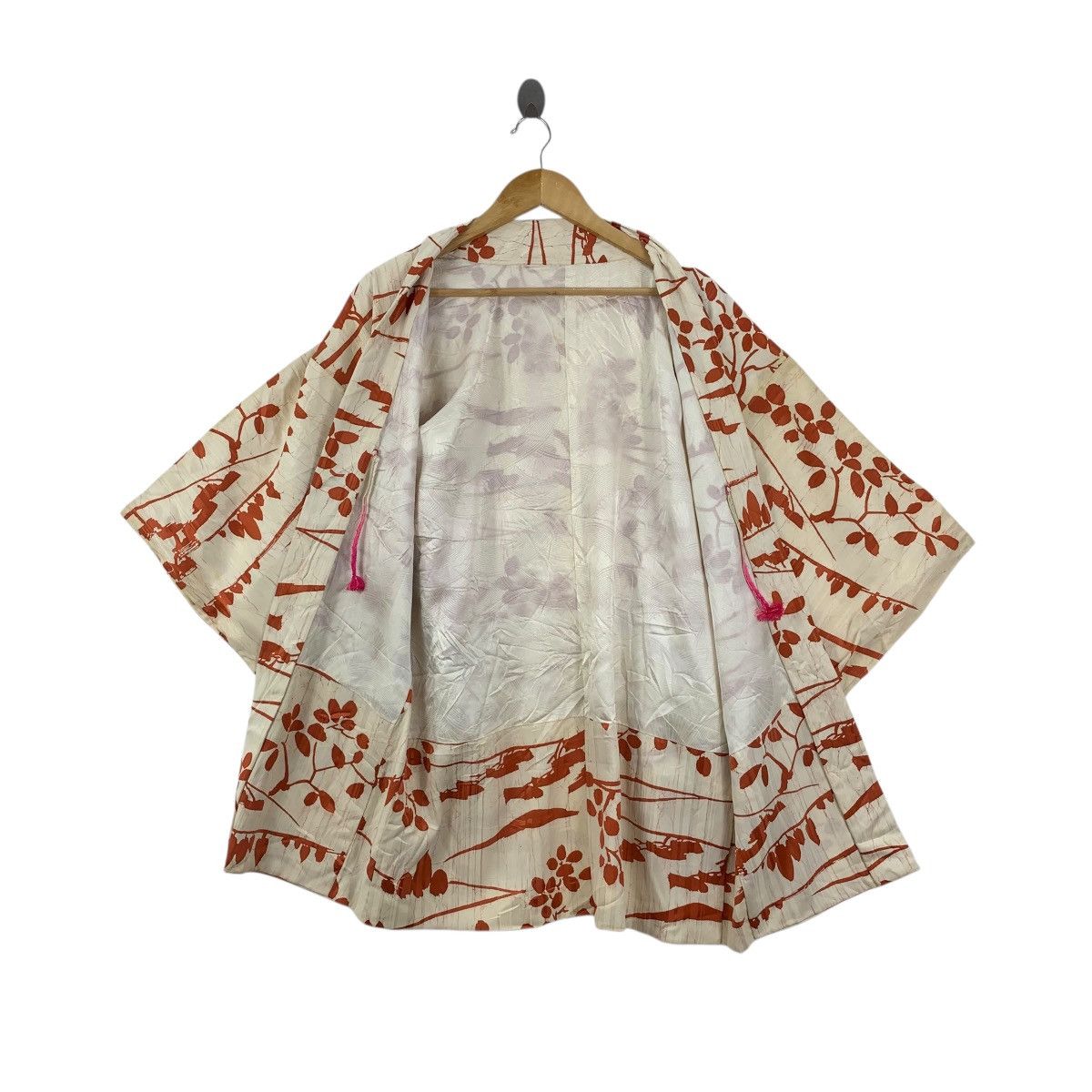 Vintage Vintage 70s KIMONO JAPAN HAORI Over Print Floral Traditiona Size XXL / US 16-18 / IT 52-54 - 6 Thumbnail