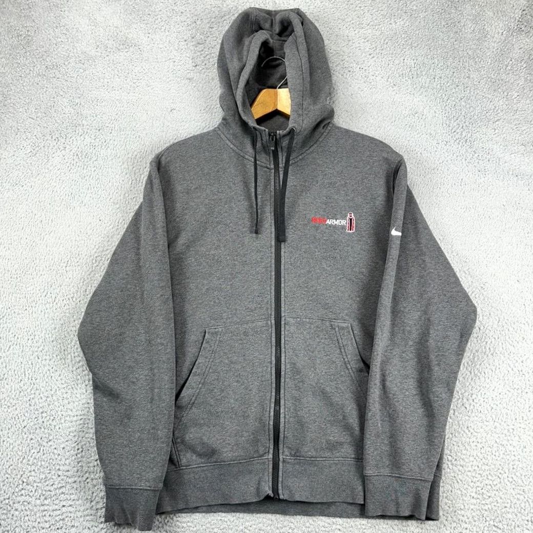 Nike Nike Jacket Mens Large Gray Full Zip Hooded Pockets Long Sleeve Sportswear Casual Outdoor Athletic Size US L / EU 52-54 / 3 - 4 Thumbnail