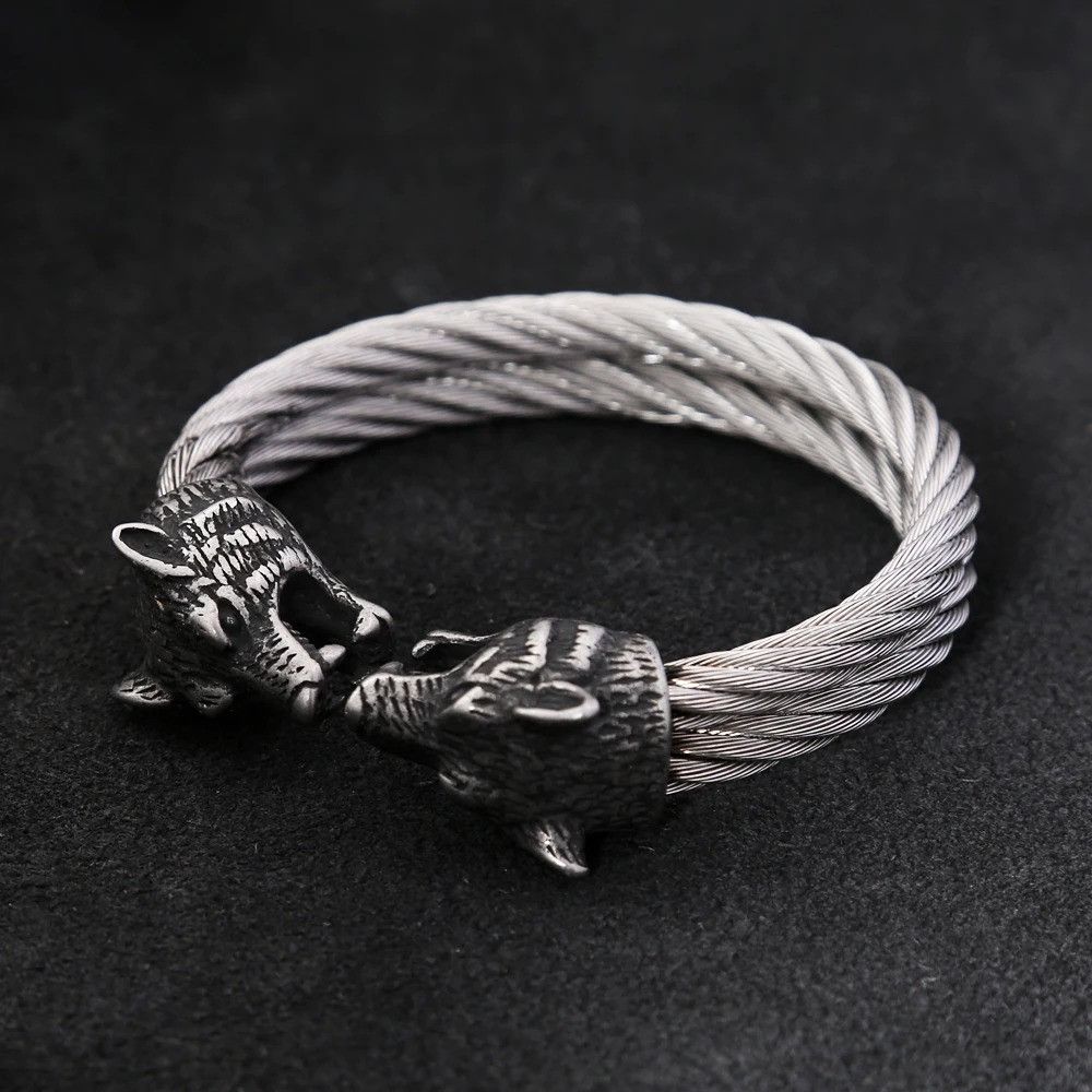 Other Retro Double Wolf Head Bracelet Size ONE SIZE - 2 Thumbnail
