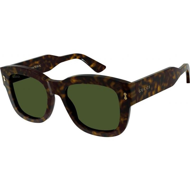 Gucci NEW Gucci Sunglasses GG1110S 002 Dark Havana / Green Unisex Size ONE SIZE - 1 Thumbnail