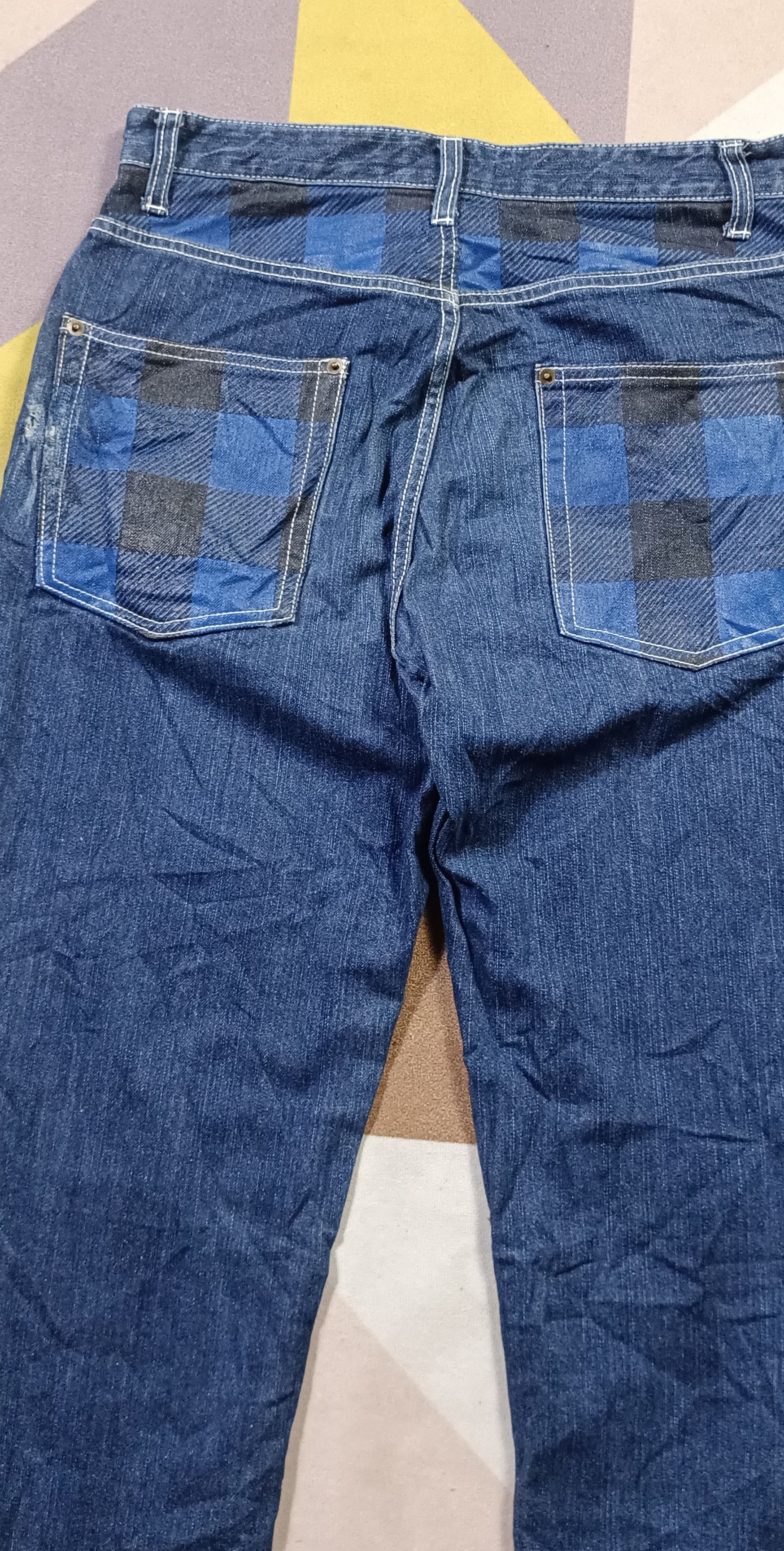 Japanese Brand Nakane Yasu Blok Design Denim style Travis Scott Size US 32 / EU 48 - 4 Thumbnail