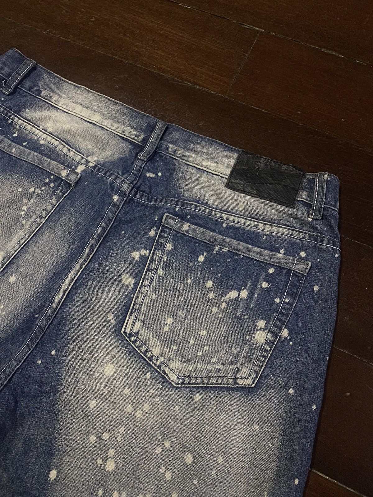 Designer × Japanese Brand Fire 🔥 FLY SOCIETY distressed splatted denim Size US 40 / EU 56 - 13 Thumbnail
