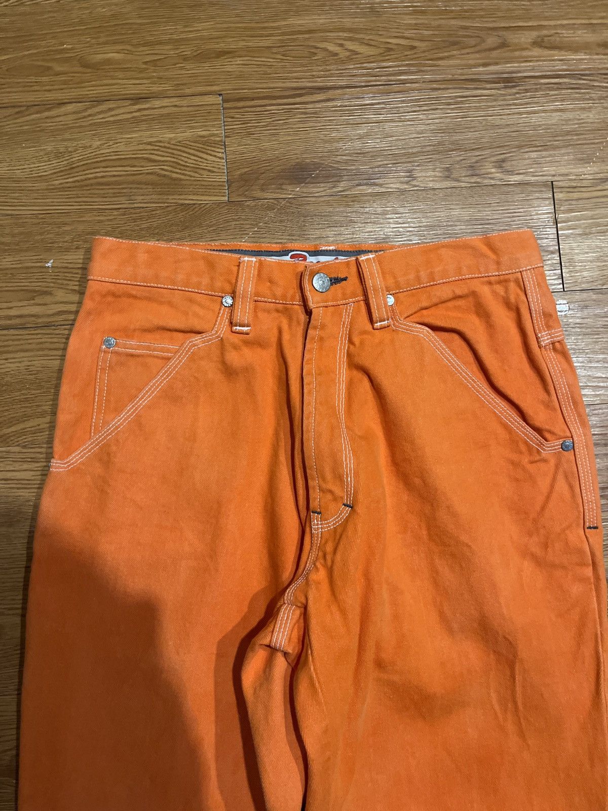 Vintage crazy vintage 90’s orange baggy regal wear jeans Size US 29 - 4 Thumbnail