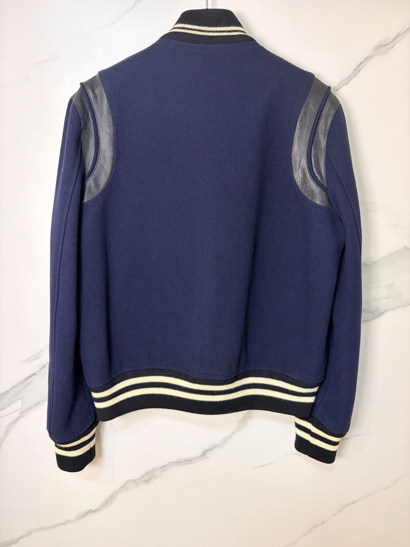Saint Laurent Paris saint laurent navy blue baseball jacket Size US L / EU 52-54 / 3 - 2 Thumbnail