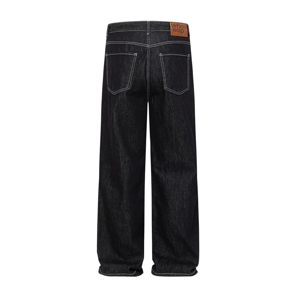 Jean Men's high street loose versatile casual straight jeans Size US 32 / EU 48 - 2 Thumbnail