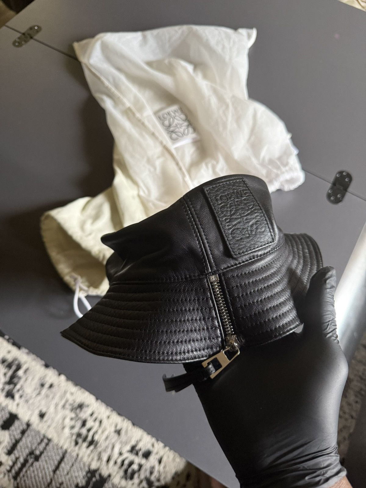 Loewe LOEWE Leather Logo Bucket Hat Size ONE SIZE - 3 Thumbnail