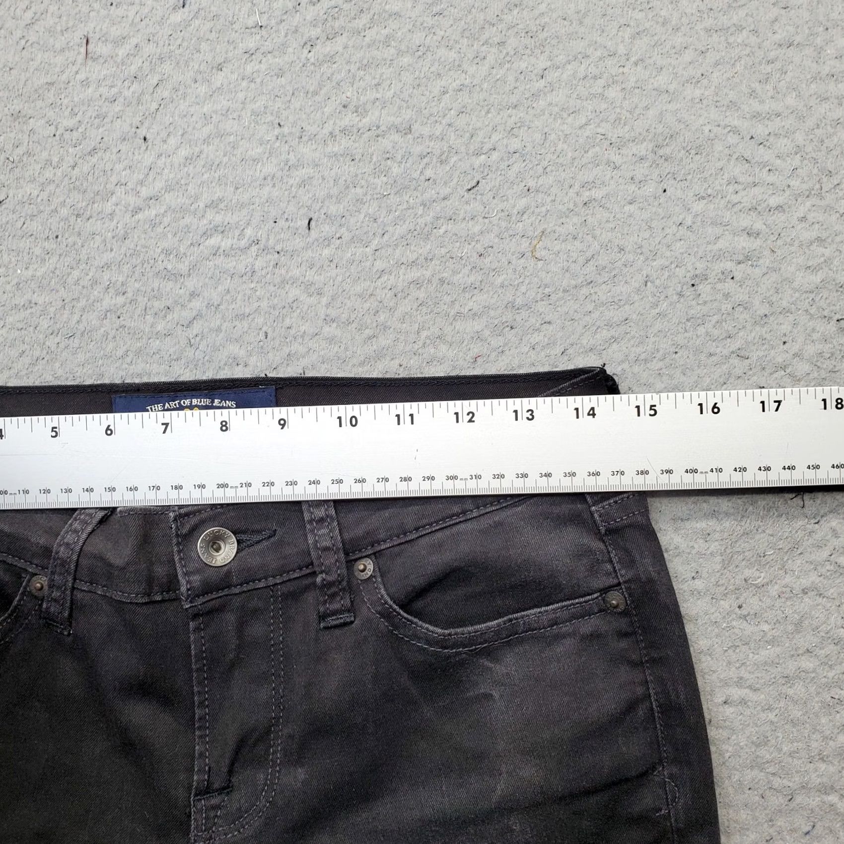 Lucky Brand Lucky Brand Charlie Skinny Jeans Womens 4 Black Denim Distressed Dark Wash Size 27" / US 4 / IT 40 - 6 Thumbnail