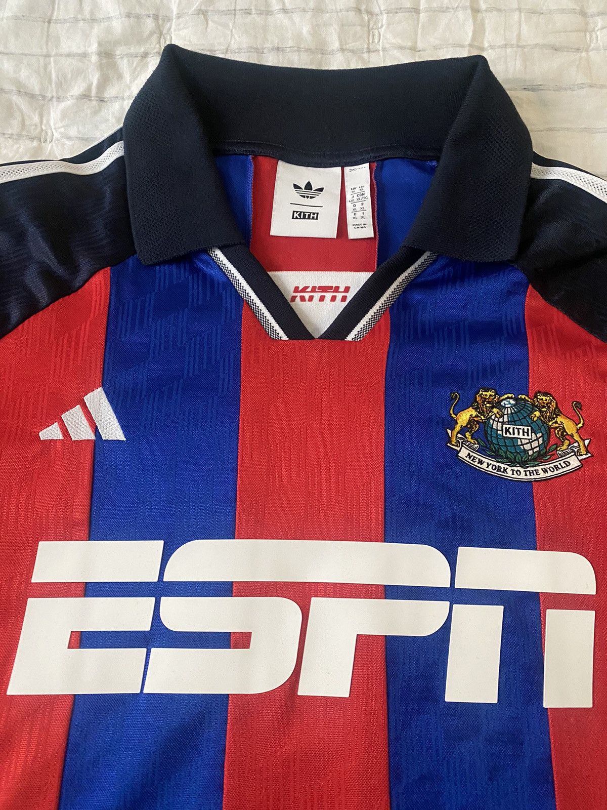 Kith x Adidas x ESPN Striped Soccer Jersey XL