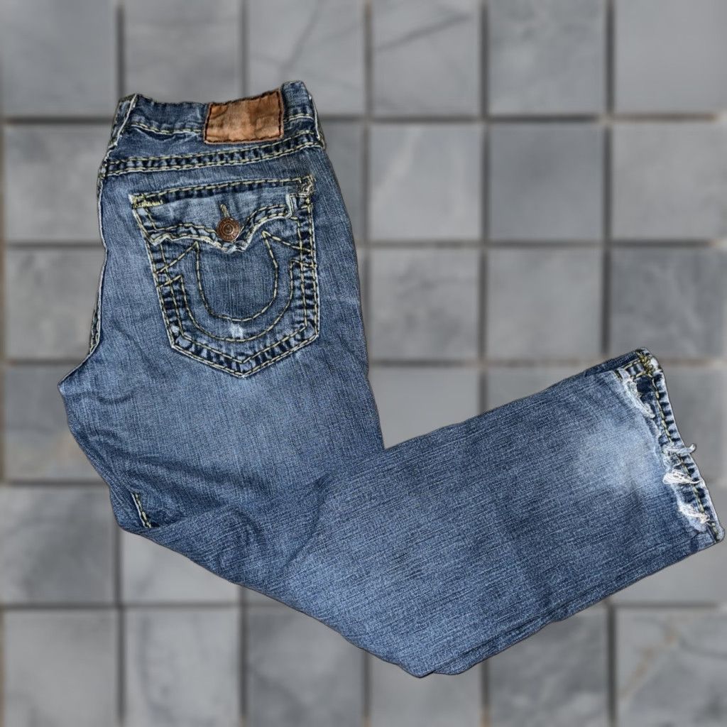 Vintage VINTAGE Religion Jeans Denim 36x29 Mens Blue 90s Straight Made In USA Size US 36 / EU 52 - 1 Thumbnail