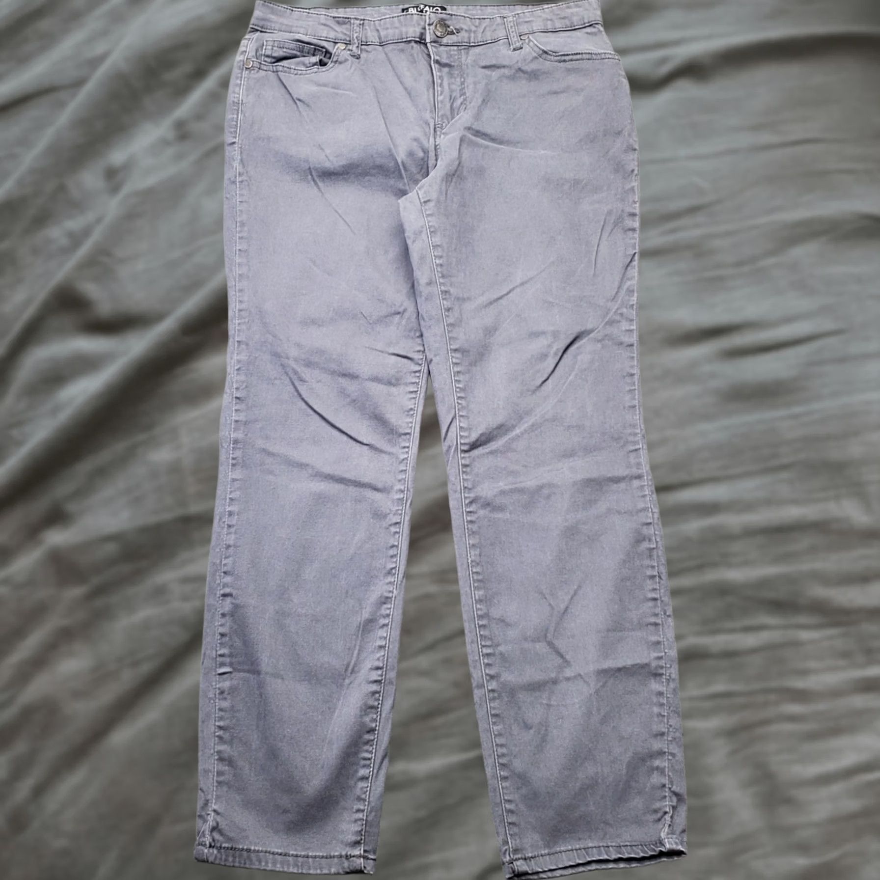 Buffalo David Bitton Buffalo Jeans Women 10 Skinny Gray Stretch Ankle Grazer Mid-Rise Size 32" / US 10 / IT 46 - 1 Thumbnail
