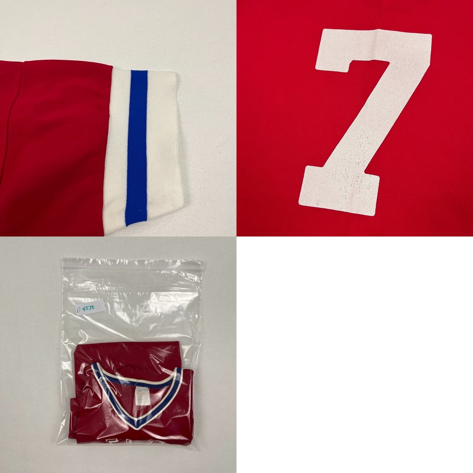 Vintage VINTAGE 70s Soccer Baseball Jersey Adult M Red Union Made Jersey Men Size US M / EU 48-50 / 2 - 8 Thumbnail