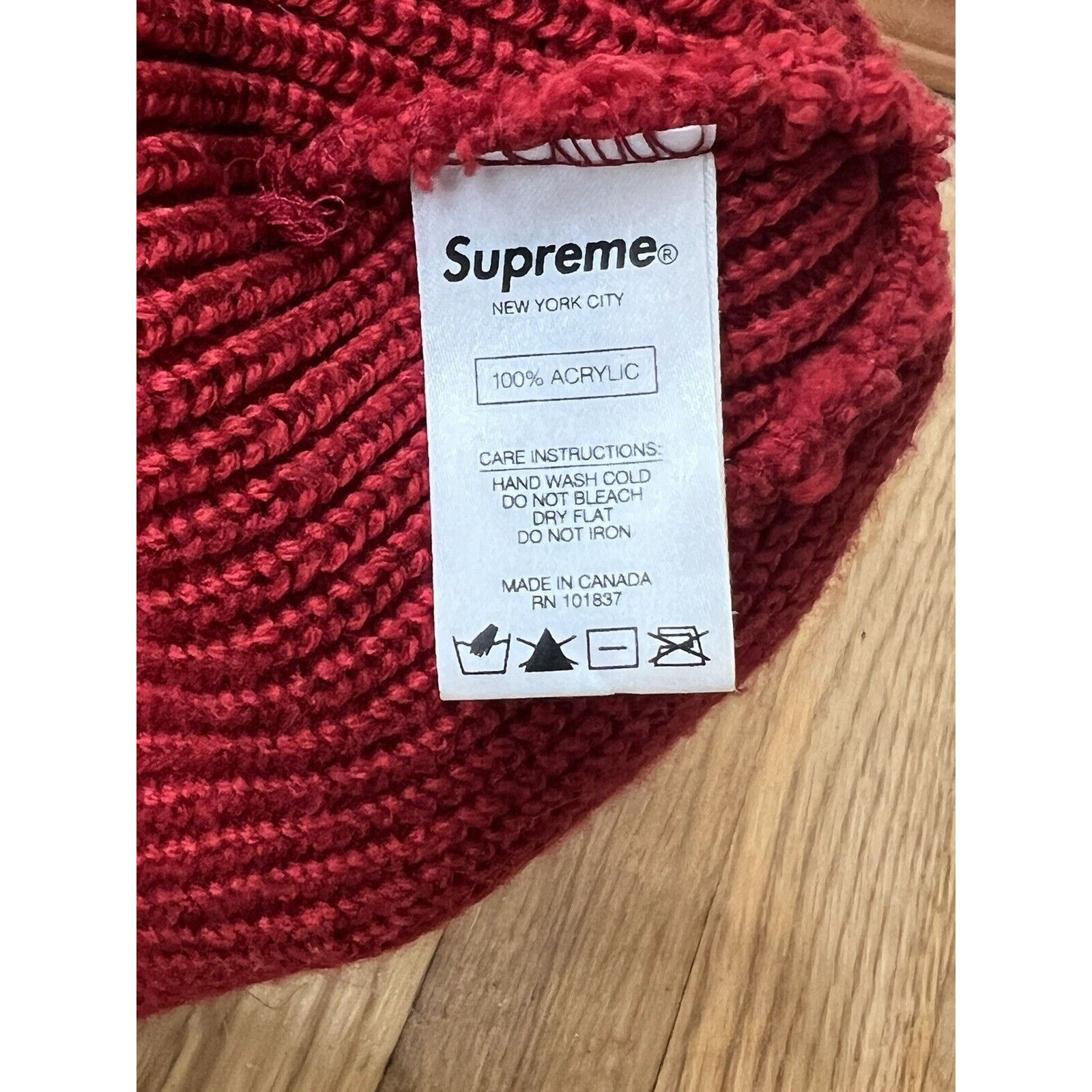 Supreme Supreme Loose Gauge Acrylic Beanie Hat One Size Brick Red Size ONE SIZE - 3 Thumbnail