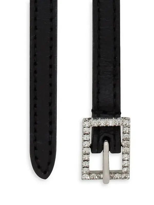 Saint Laurent Paris o1s1wg110724 Size: 75 / Strass Buckle Thin Belt Patent Size ONE SIZE - 2 Thumbnail