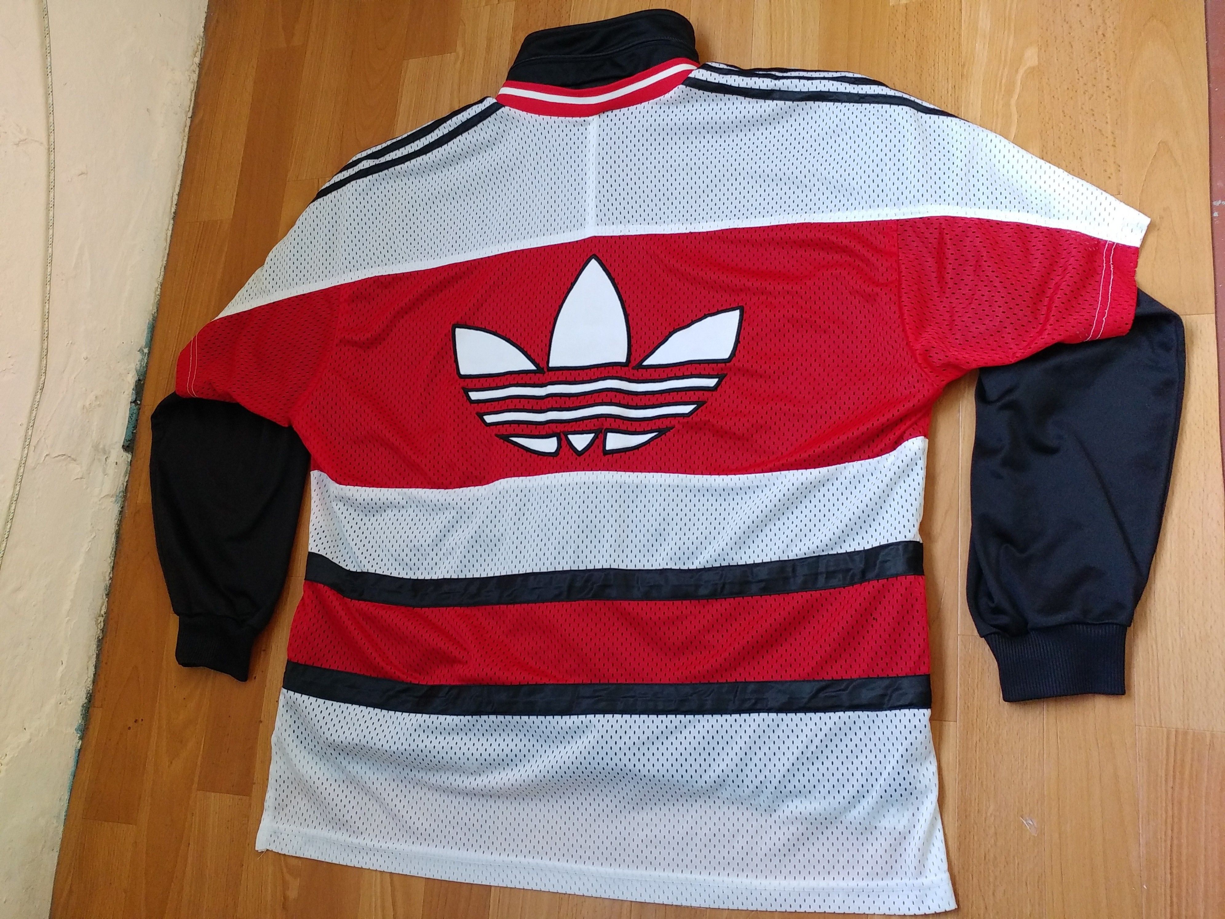 Adidas × Vintage ADIDAS jacket, vintage track top 90s hip hop Run DMC size L Size US L / EU 52-54 / 3 - 4 Thumbnail