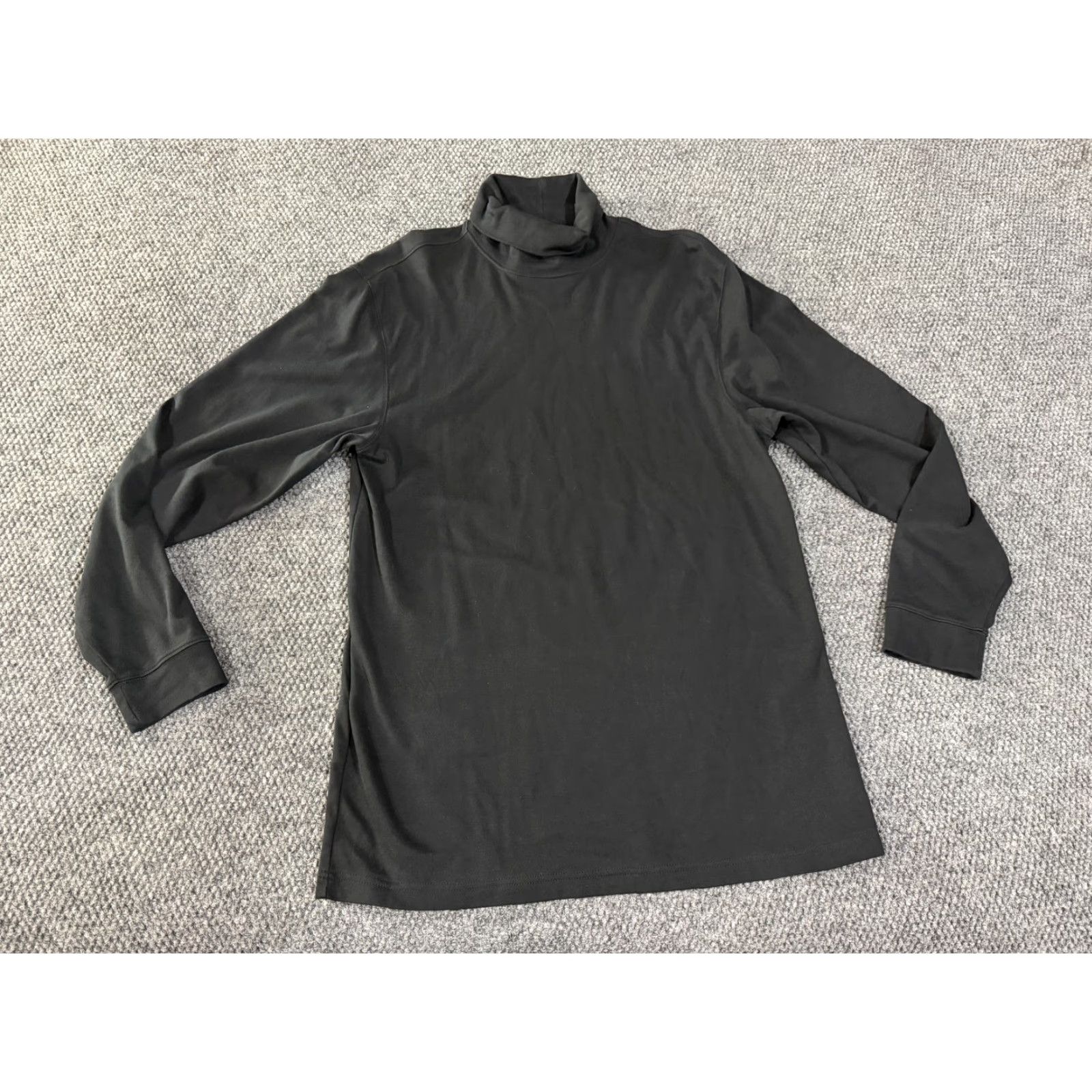 Vintage L.L. Bean Shirt Mens LT Black Long Sleeve Turtleneck Tee Cotton Jersey Knit Big Tall Size US L / EU 52-54 / 3 - 2 Thumbnail