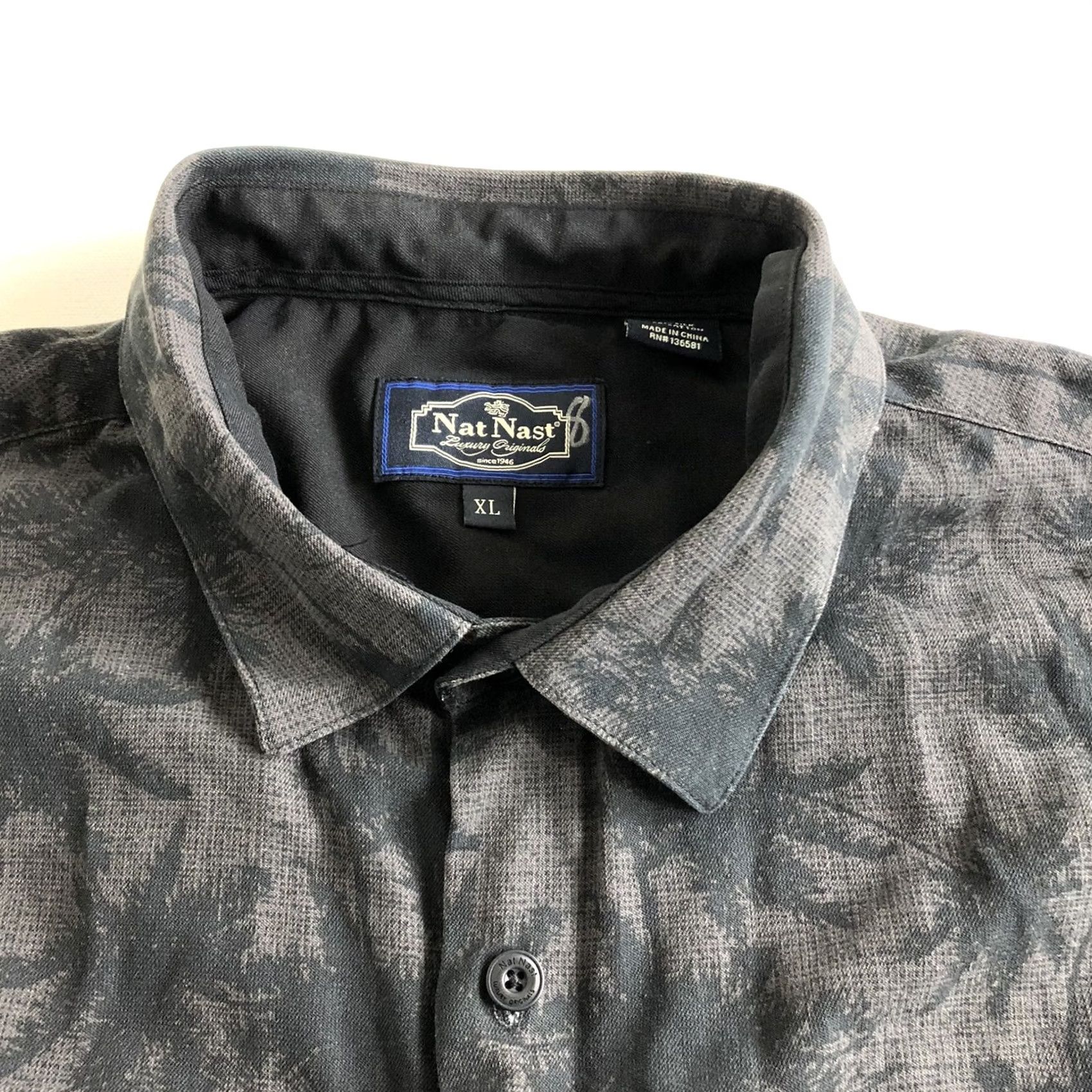 Nat Nast Nat Nast Luxury Silk Blend Short Sleeve Button Shirt XL Palm Trees Size US XL / EU 56 / 4 - 5 Thumbnail