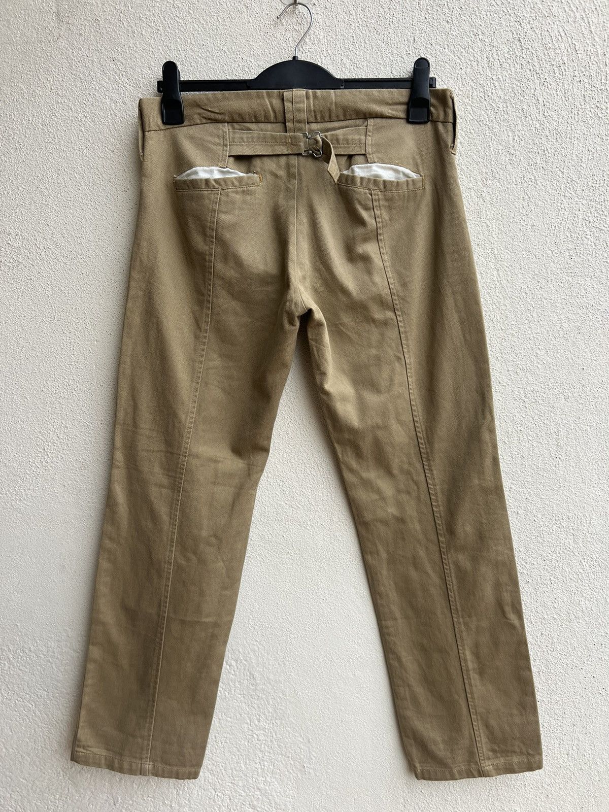 Yarmo YARMO Made in England Cinch Back Khaki Trouser Pant Size US 32 / EU 48 - 13 Thumbnail