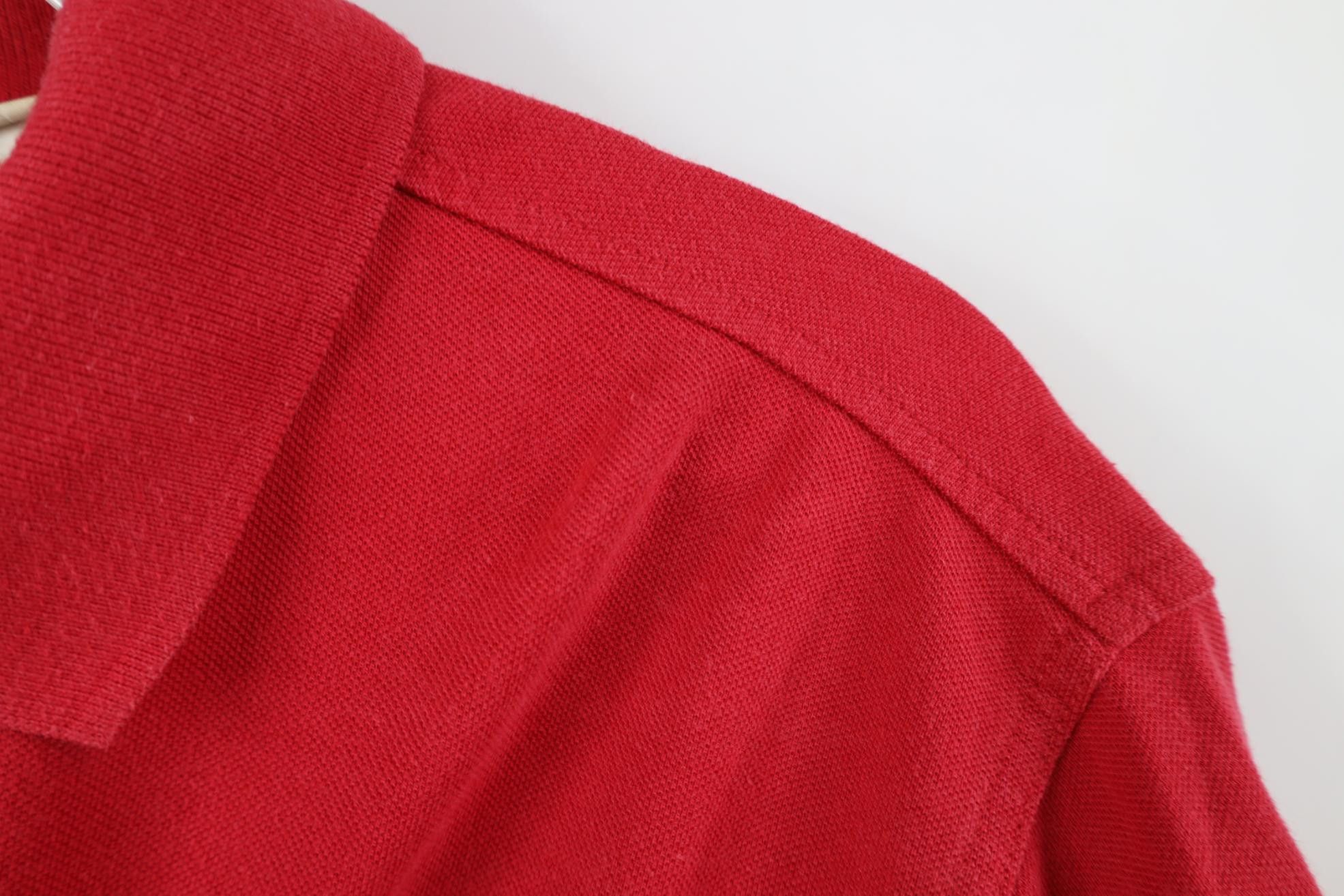 Vintage Vintage 80s 90s Streetwear Penguin Knit Golf Polo Shirt Red Size US M / EU 48-50 / 2 - 6 Thumbnail