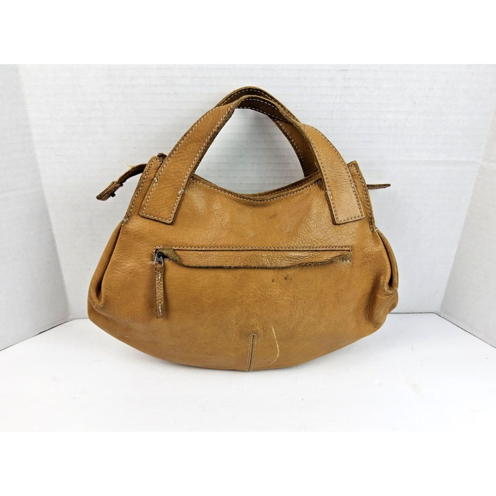 Vintage Nonny Gurvy Leather Satchel Handbag Purse Brown Women Size ONE SIZE - 4 Thumbnail