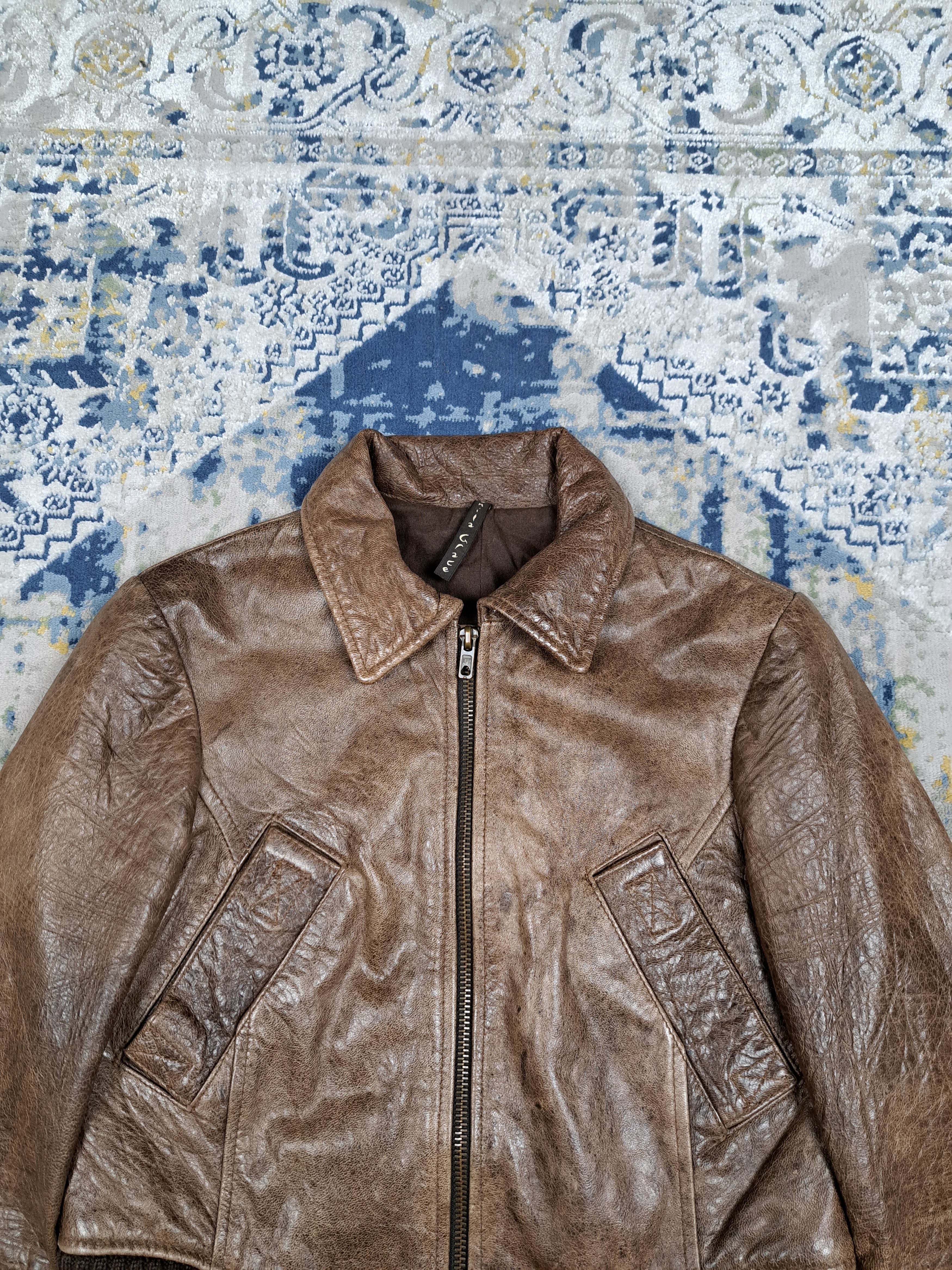 Genuine Leather × If Six Was Nine × Vera Pelle Japanese Style Cropped Leather Jacket Brown Boxy Moto Size S / US 4 / IT 40 - 3 Thumbnail