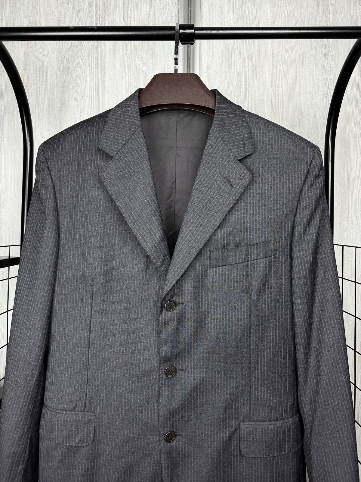 Canali Canali grey striped pure wool 3 buttons classic suit size 50 Size 40R - 6 Thumbnail