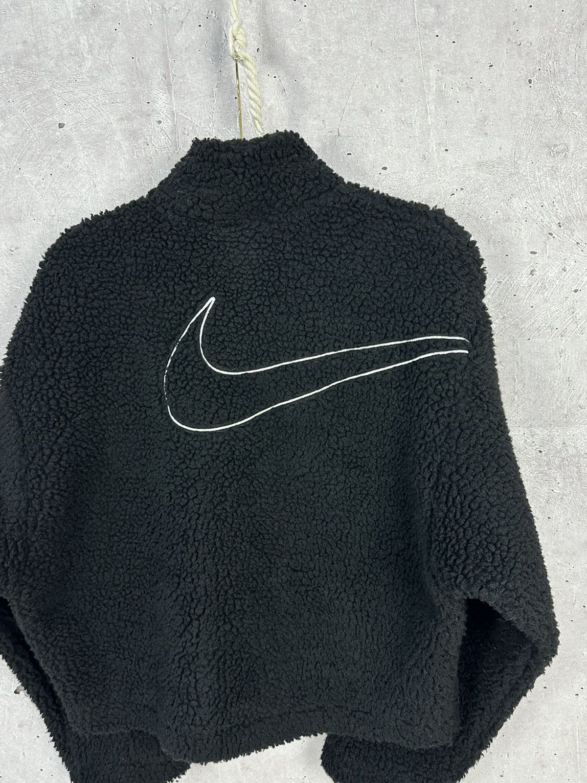 Nike × Nike ACG Nike Sportswear Sherpa Swoosh Black Crop Zip Jacket Size M / US 6-8 / IT 42-44 - 7 Thumbnail