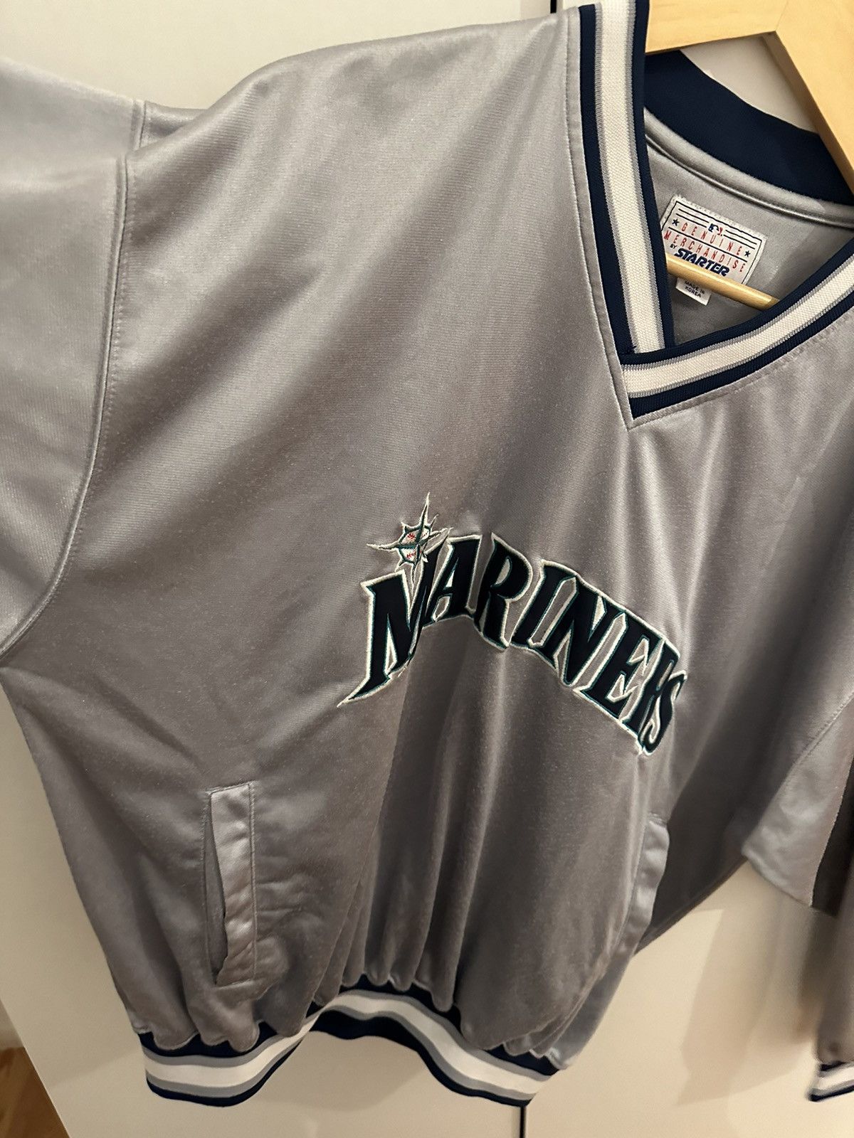 Starter starter jacke Seattle Mariners Size L jacket Schlupfjacke Size US L / EU 52-54 / 3 - 6 Thumbnail