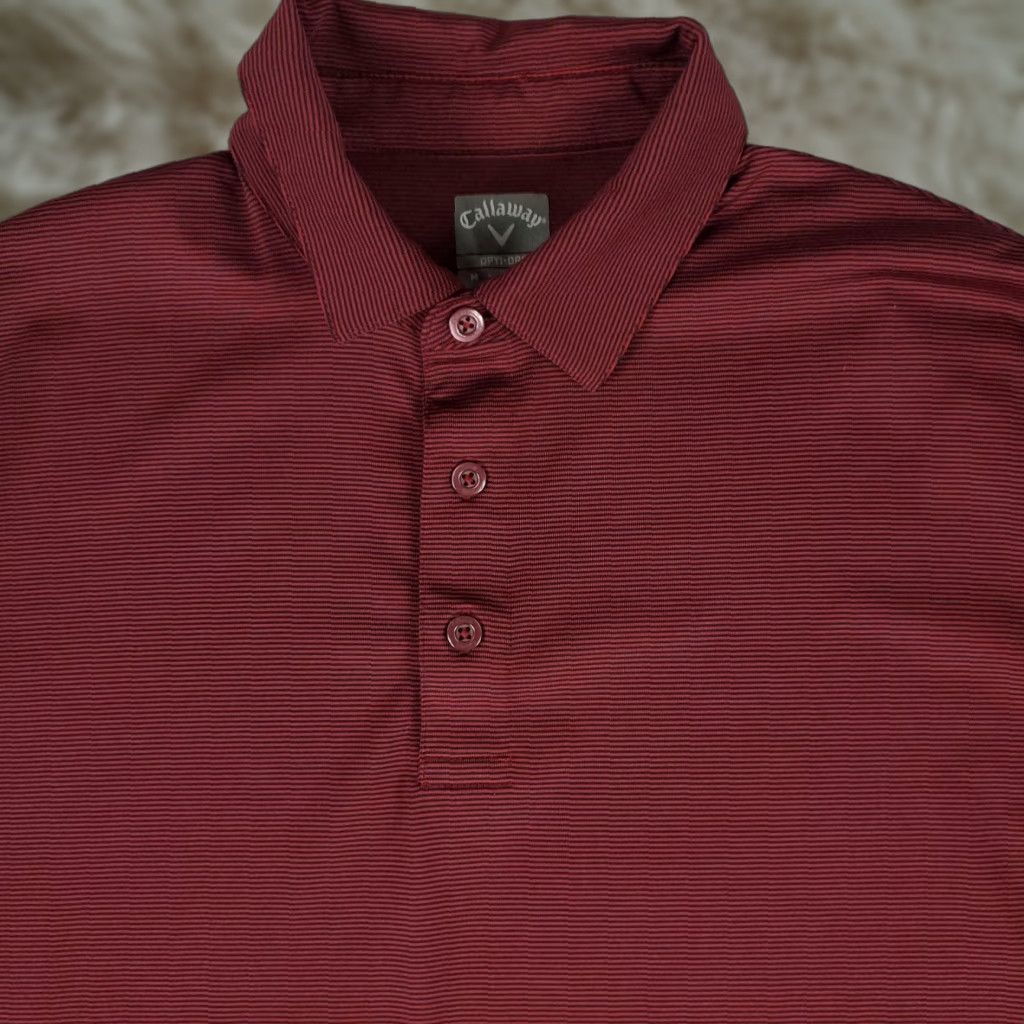 Callaway Callaway Polo Shirt Mens Size Medium Red Striped Golf Short Sleeve Polo Shirt Size US M / EU 48-50 / 2 - 1 Thumbnail