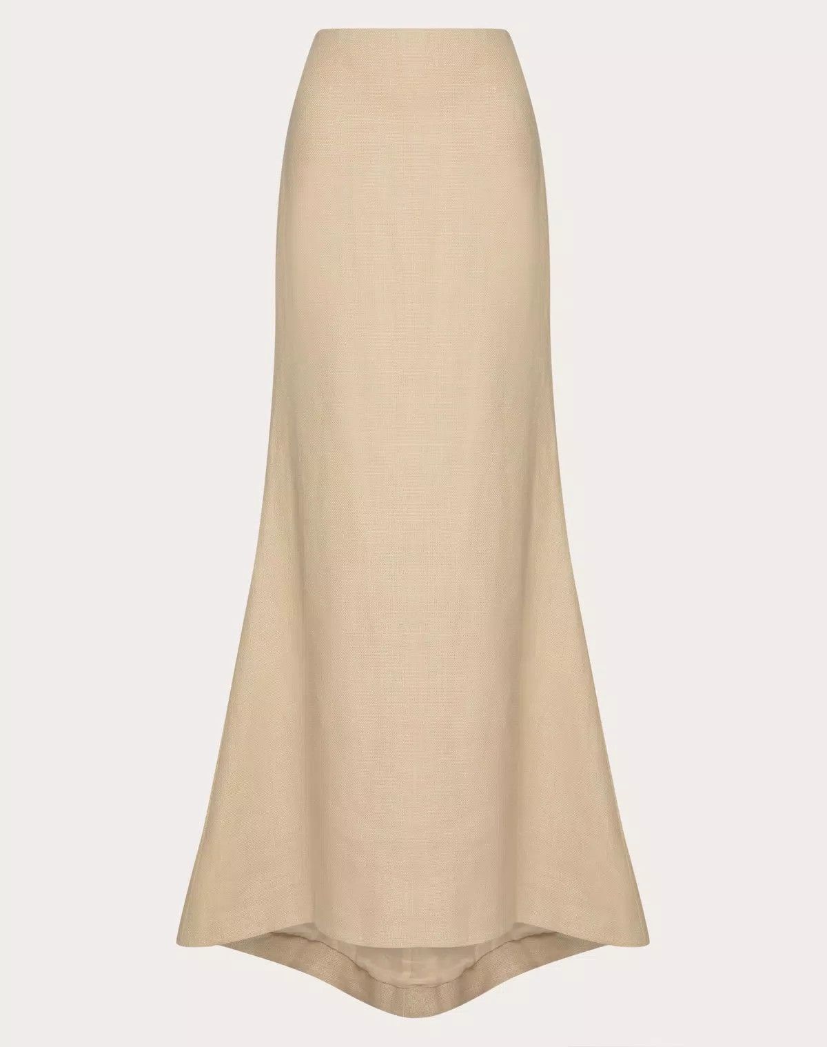 Valentino o1s1wg110525 Linen Canvas Long Skirt in Beige Size 30" / US 8 / IT 44 - 1 Thumbnail