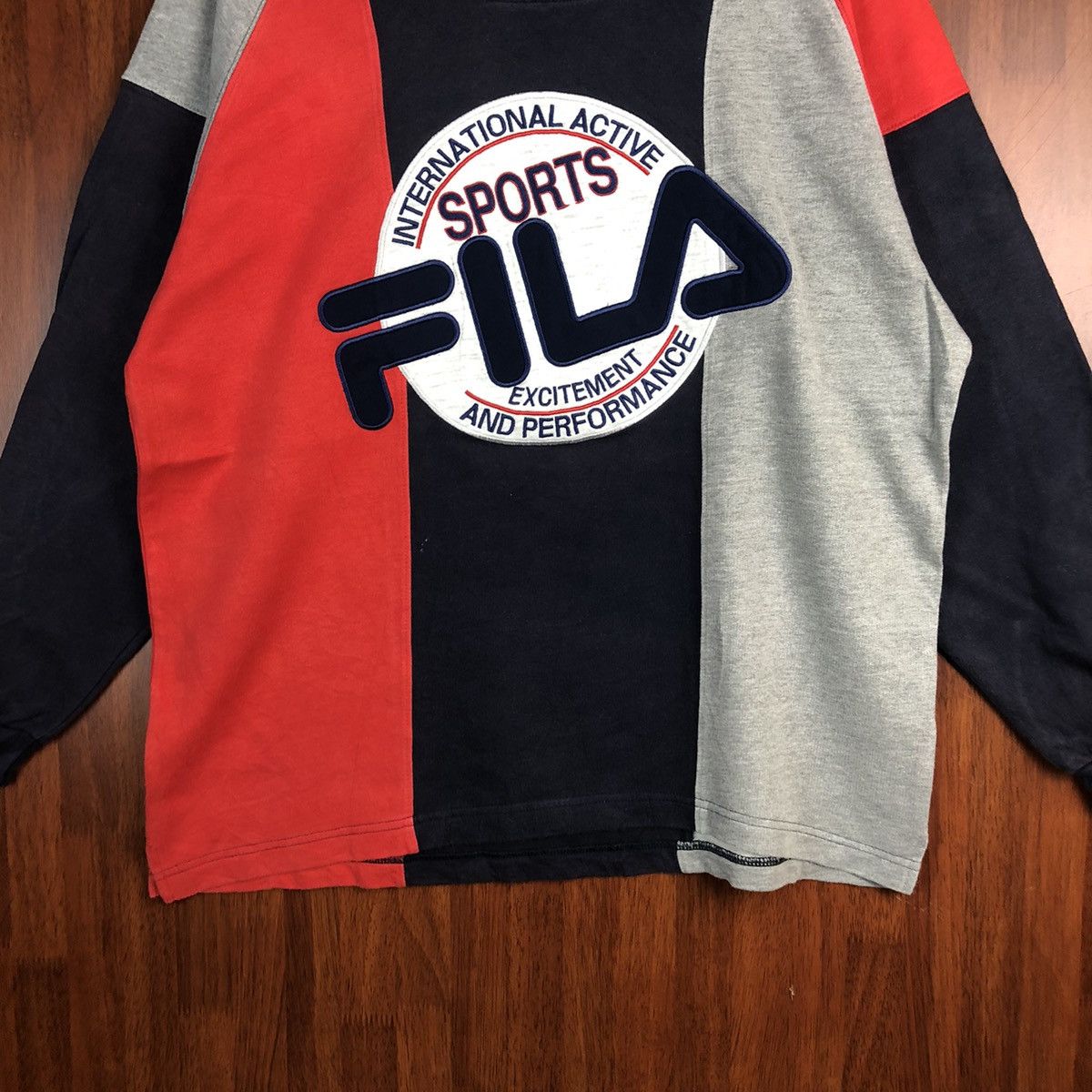 Fila Fila vintage Red,Dark Blue, Grey, Sweatshirt #7561 Size US S / EU 44-46 / 1 - 3 Thumbnail