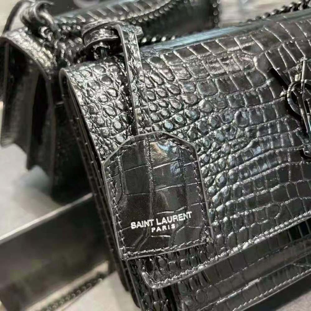Saint Laurent Paris o1s1wg110924 Size: OS / Sunset Medium Leather Bag in Black Size ONE SIZE - 9 Thumbnail