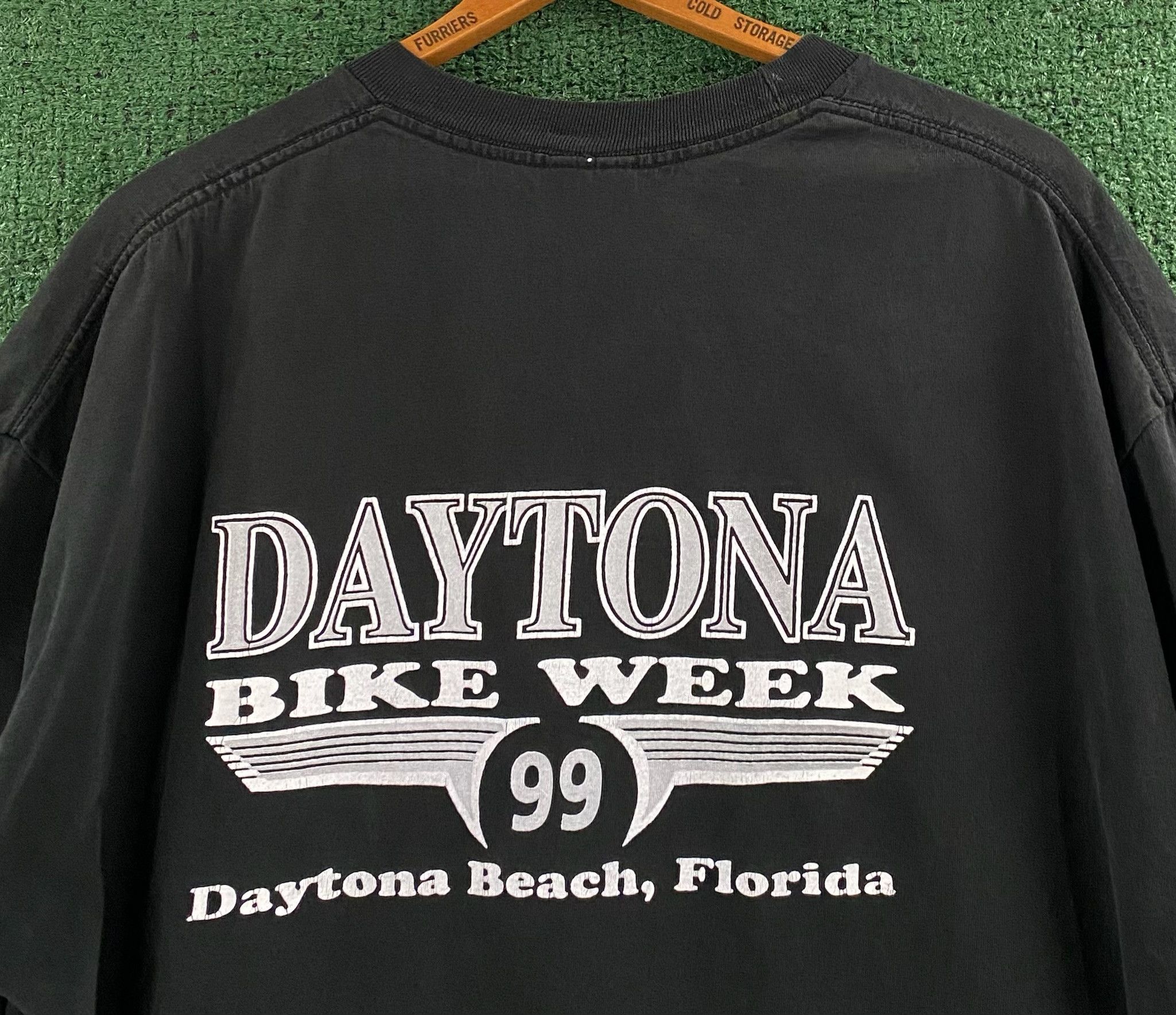 Jerzees 90’s Eagle Daytona Bike Week Double Sided T-Shirt XL Size US XL / EU 56 / 4 - 6 Thumbnail