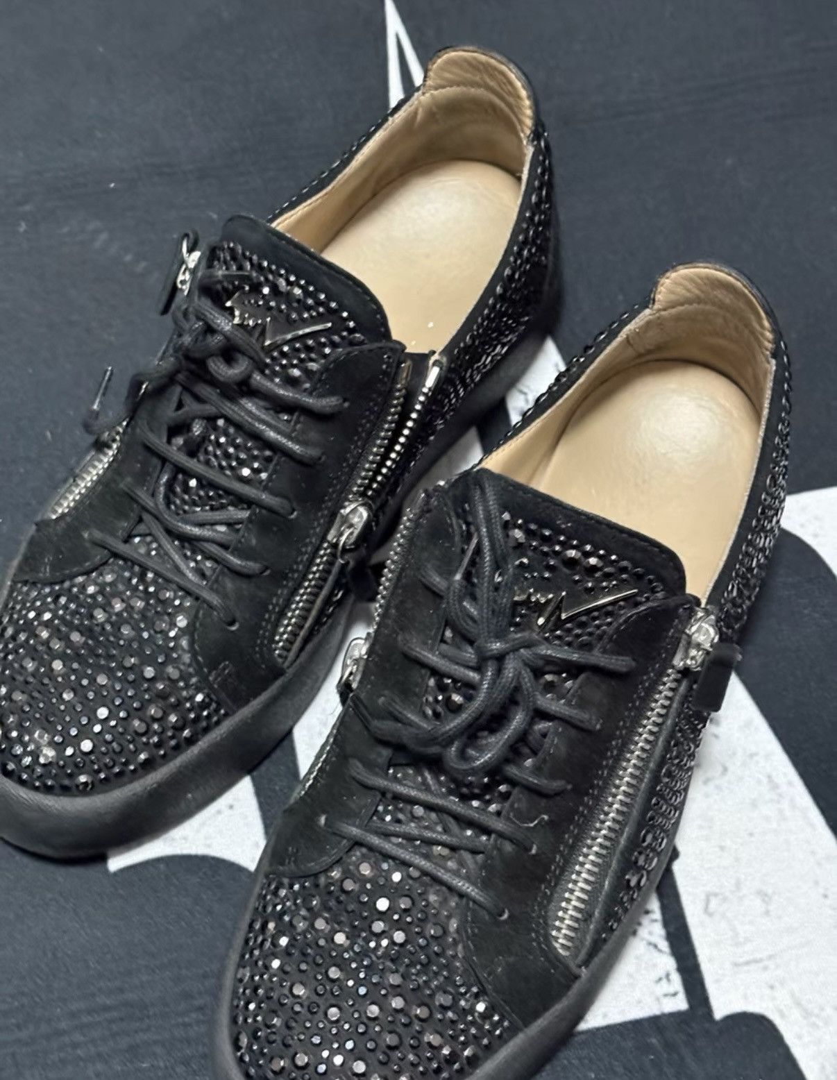 Giuseppe Zanotti Giuseppe Zanotti GZ Zip-Up Rhinestone Sneakers Size US 9.5 / EU 42-43 - 5 Thumbnail