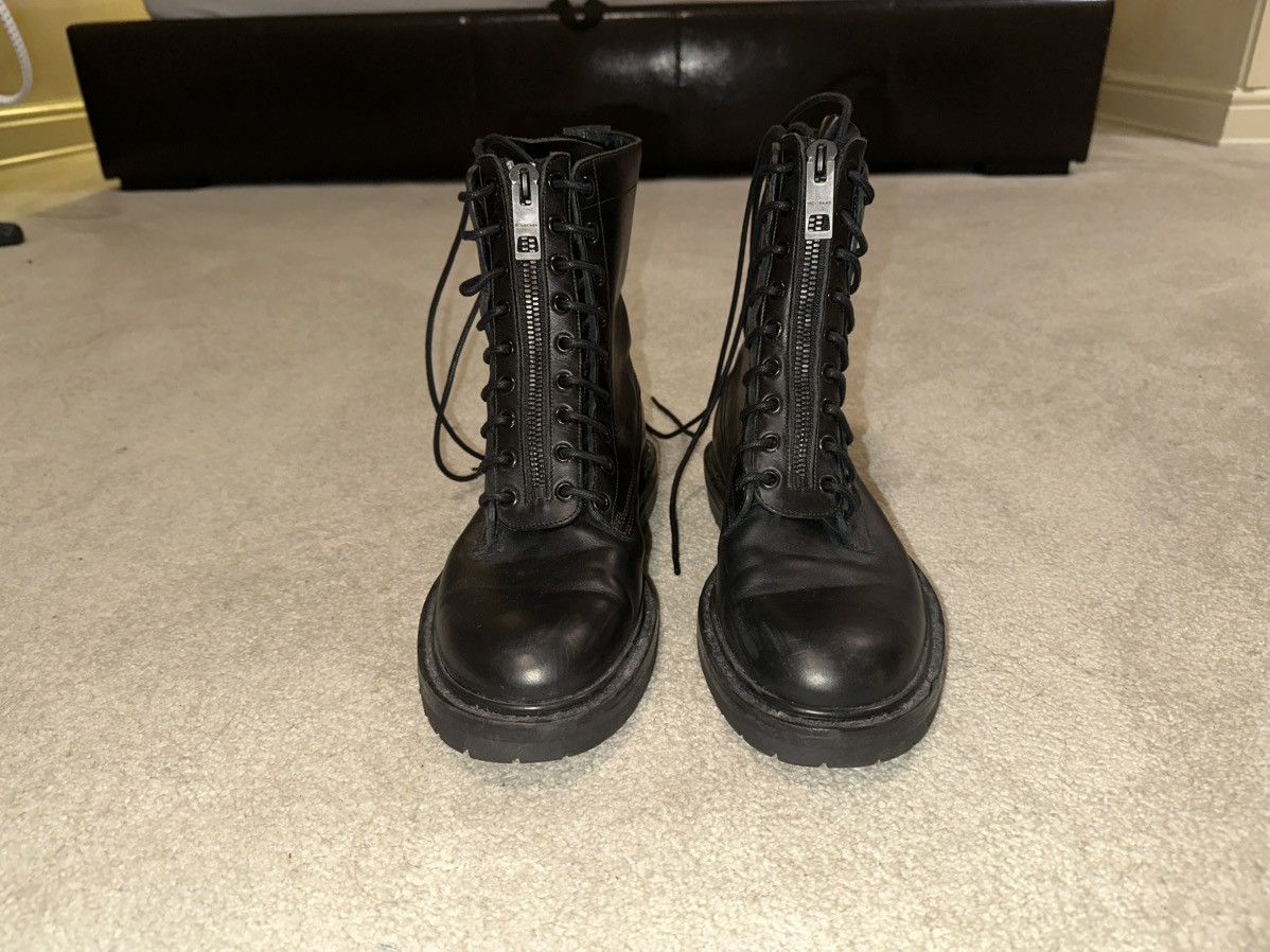 Burberry Burberry Zip And Lace Up Leather Combat Boots Size US 8.5 / EU 41-42 - 6 Thumbnail