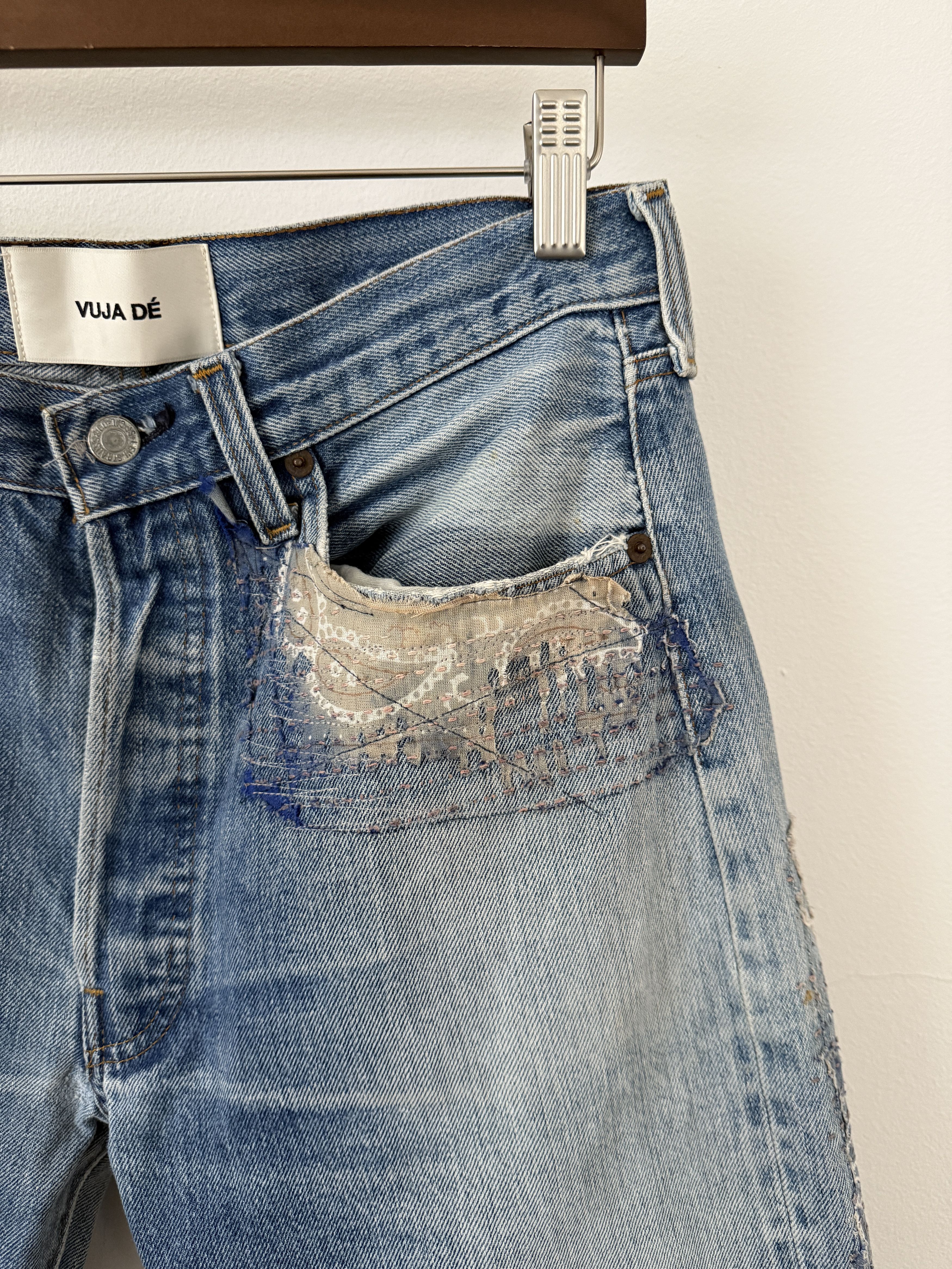Proleta Re Art × Vuja De "Glitch" Boro Denim Size US 30 / EU 46 - 8 Thumbnail