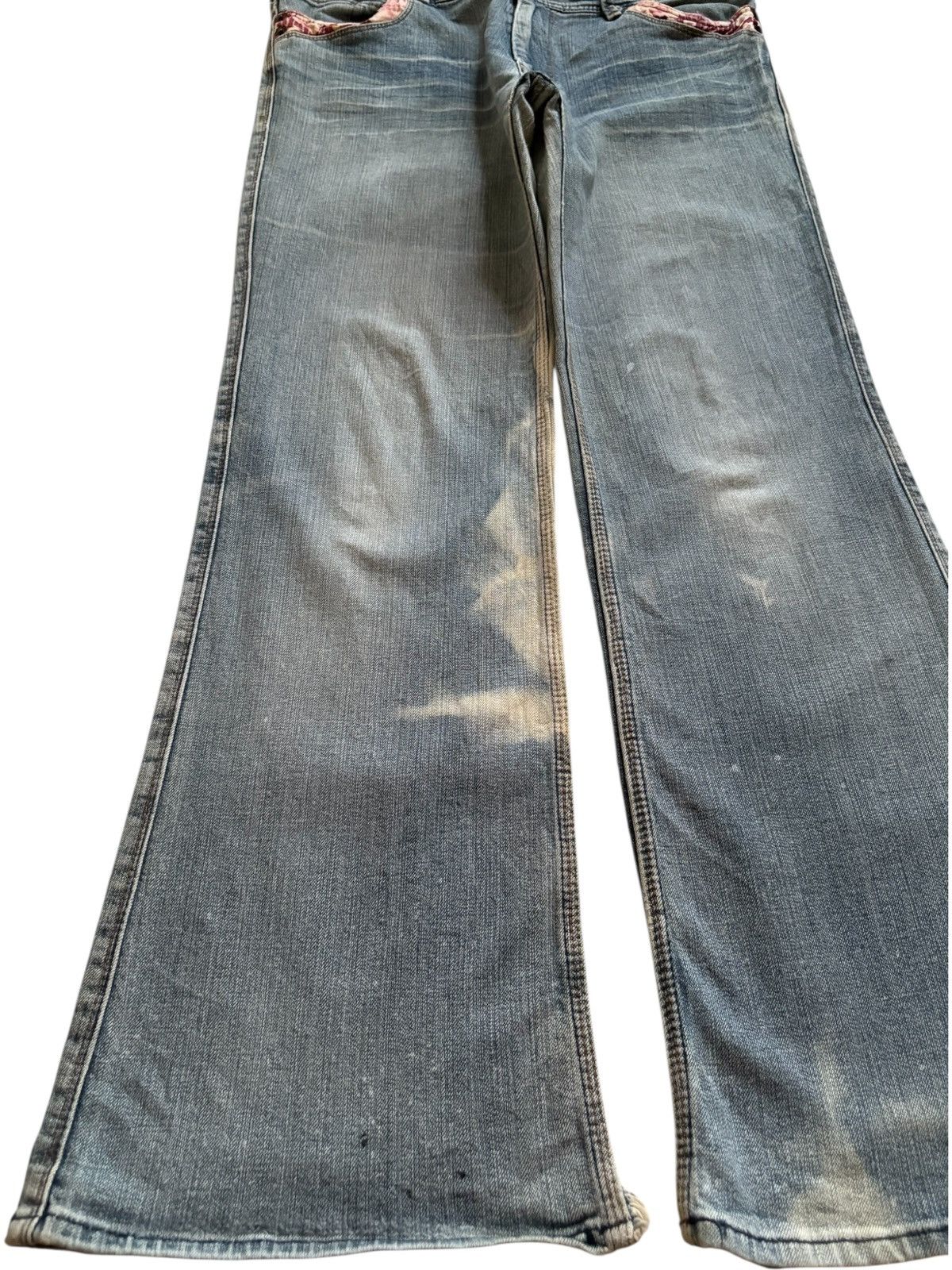 Hysteric Glamour × Japanese Brand Vintage Japanese Brand Harajuku Style Distress Flare Jean Size 32" / US 10 / IT 46 - 6 Thumbnail