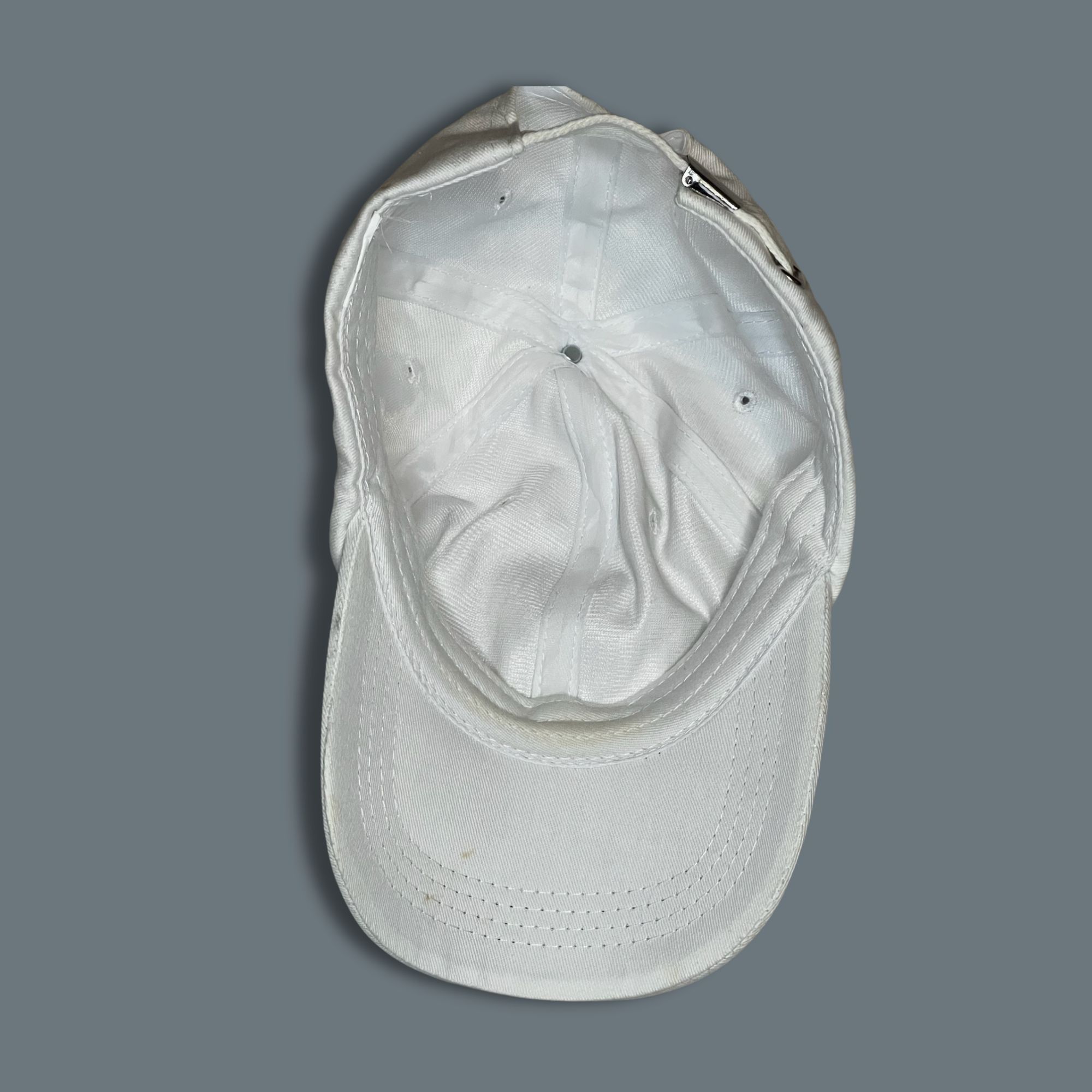 Other Trippy Face Embroidered White Adjustable Cap Size ONE SIZE - 5 Thumbnail