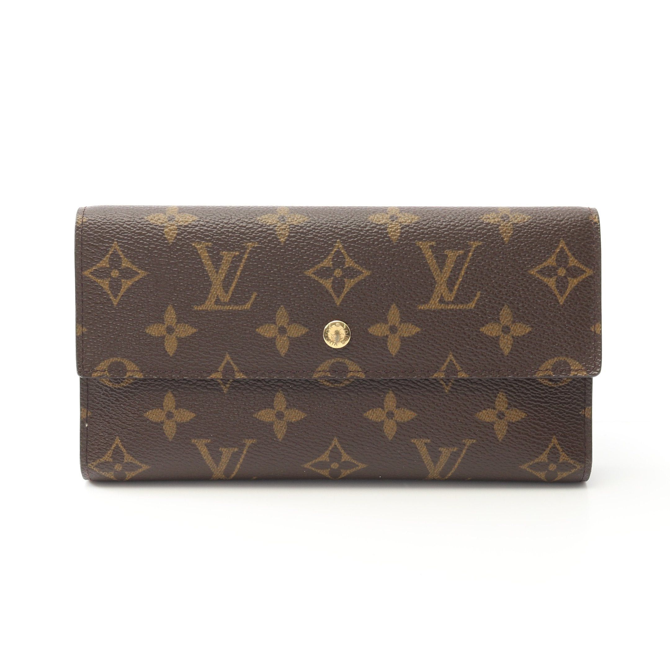 Louis Vuitton Louis Vuitton Porto Tresor International Monogram Trifold Long Wallet Leather Brown Size ONE SIZE - 1 Thumbnail
