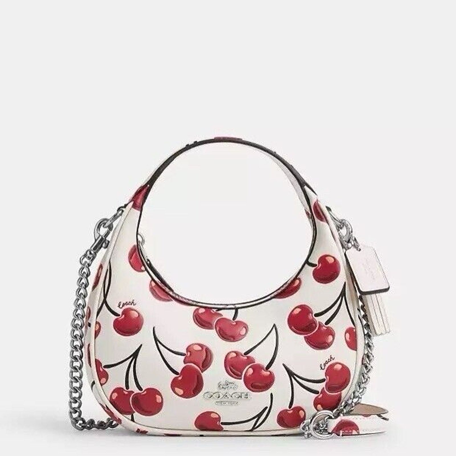 Coach NWT Coach Carmen Mini Chalk Cherry Crossbody Hobo CY711 Size ONE SIZE - 9 Thumbnail