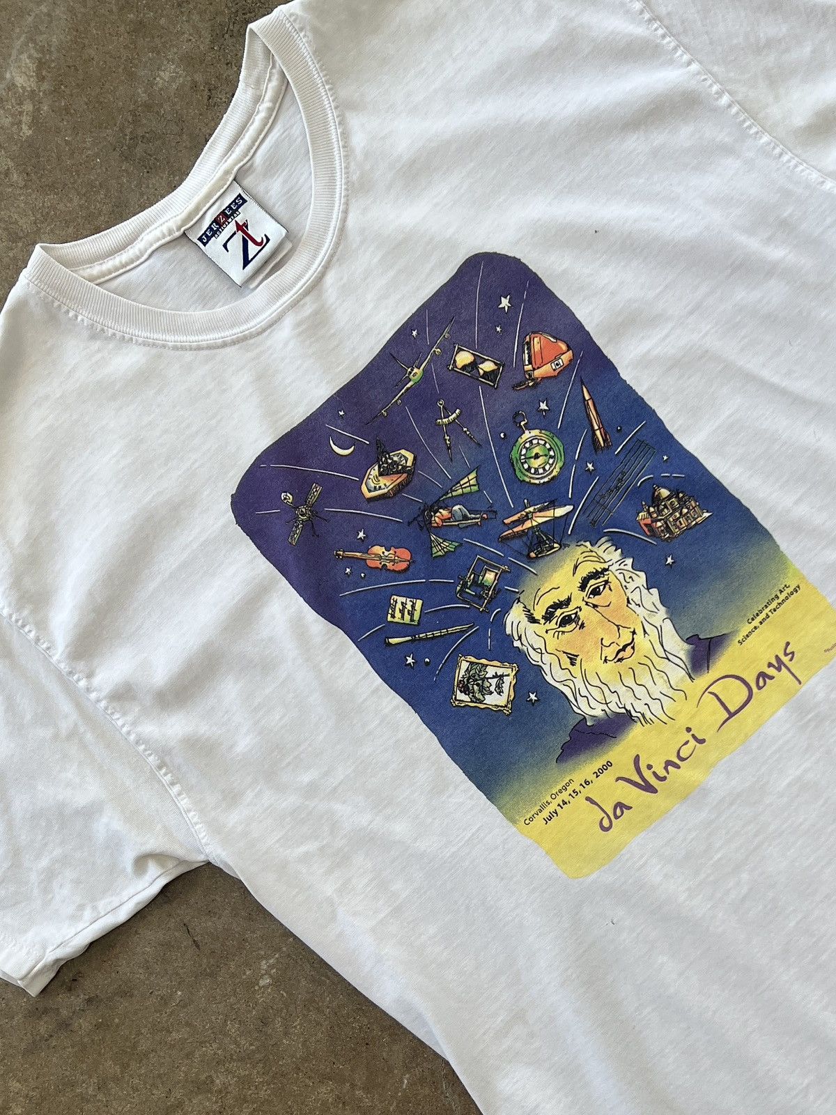 Vintage Vintage 2000 Y2K Ja Vinci Days STEM Art Tee Medium Size US M / EU 48-50 / 2 - 1 Thumbnail