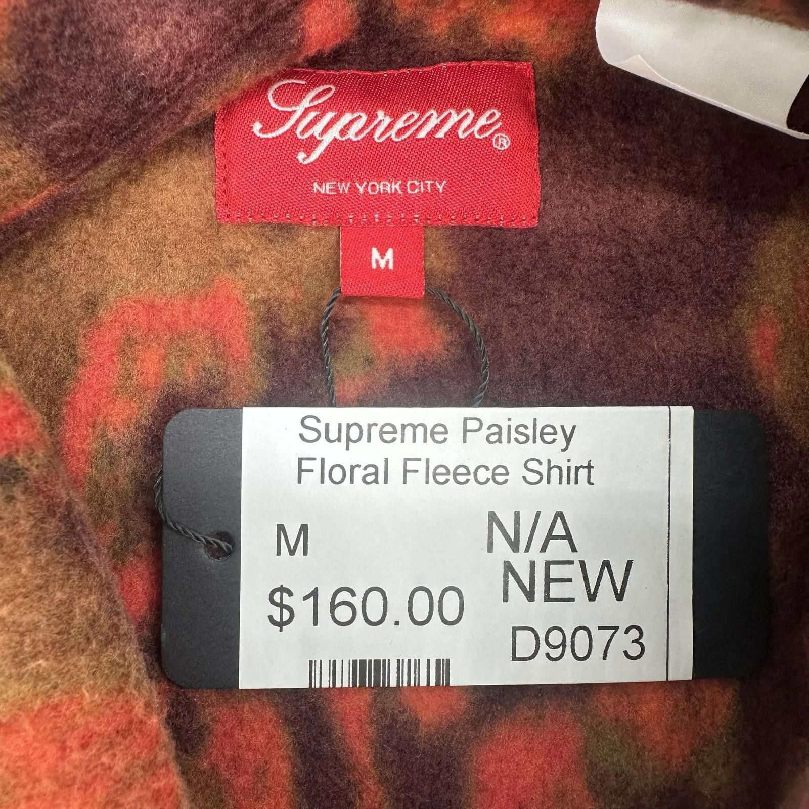 Supreme Supreme Paisley Floral Fleece Shirt M New D9073 Size US M / EU 48-50 / 2 - 3 Thumbnail