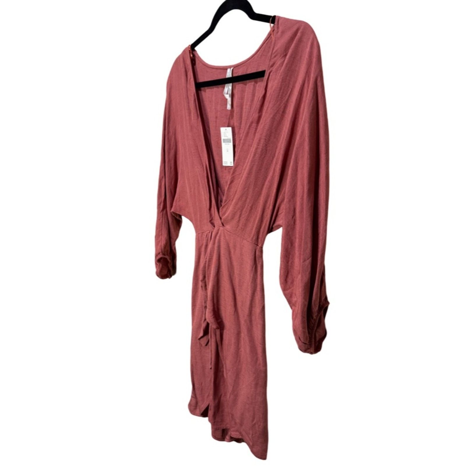 Anthropologie Anthropologie Puff-Sleeve Wrap Mini Dress - Pink Rose Sz 10 Size L / US 10 / IT 46 - 4 Thumbnail
