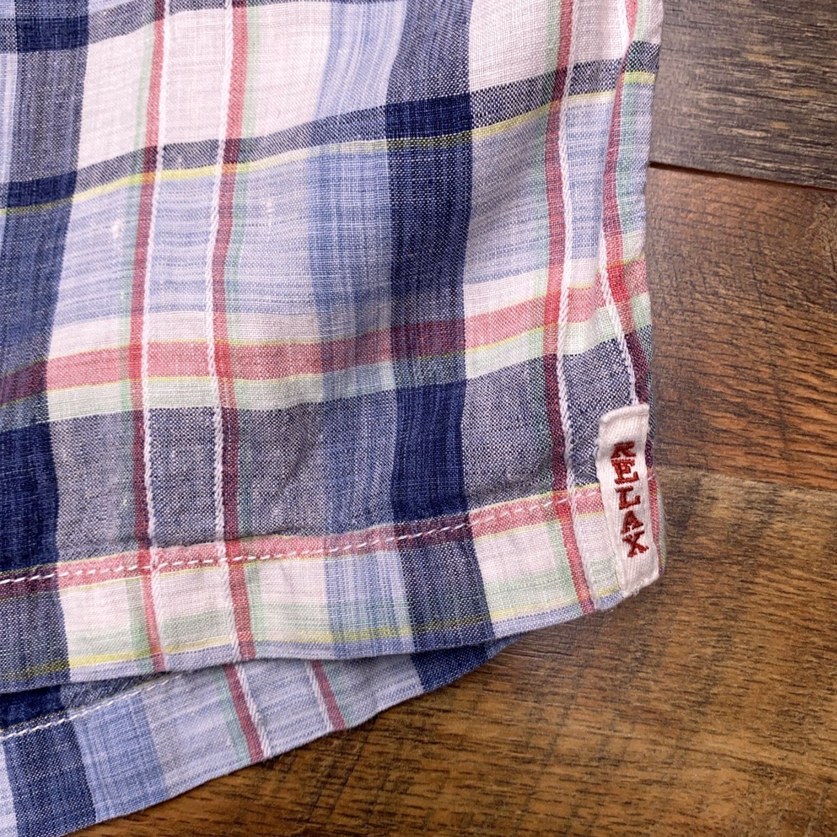 Tommy Bahama Tommy Bahama Shorts Mens Adult 35 Linen Plaid Flat Front Beach Tropical Casual Breathable Lightweight Belt Loops Pockets Size US 35 - 4 Thumbnail