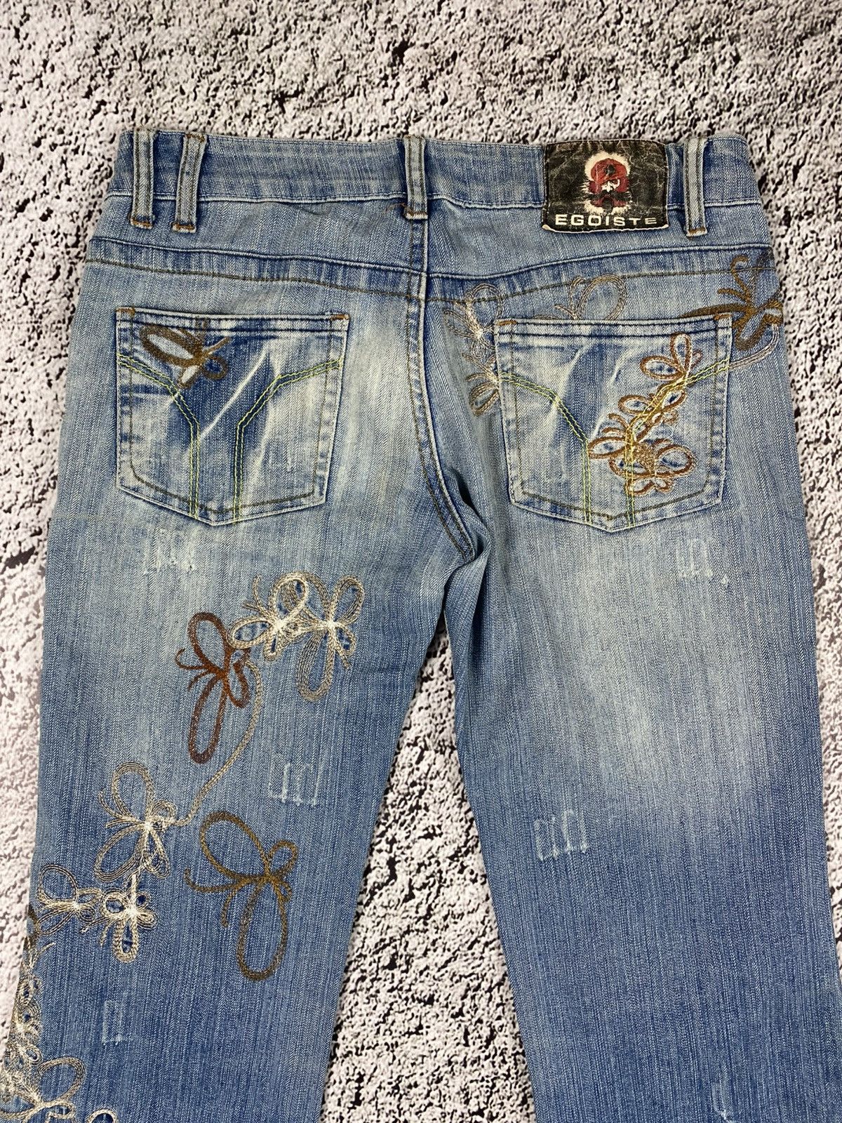 Vintage Vintage Y2K 00s flared faded lowrise jeans streetwear style Size 27" / US 4 / IT 40 - 5 Thumbnail