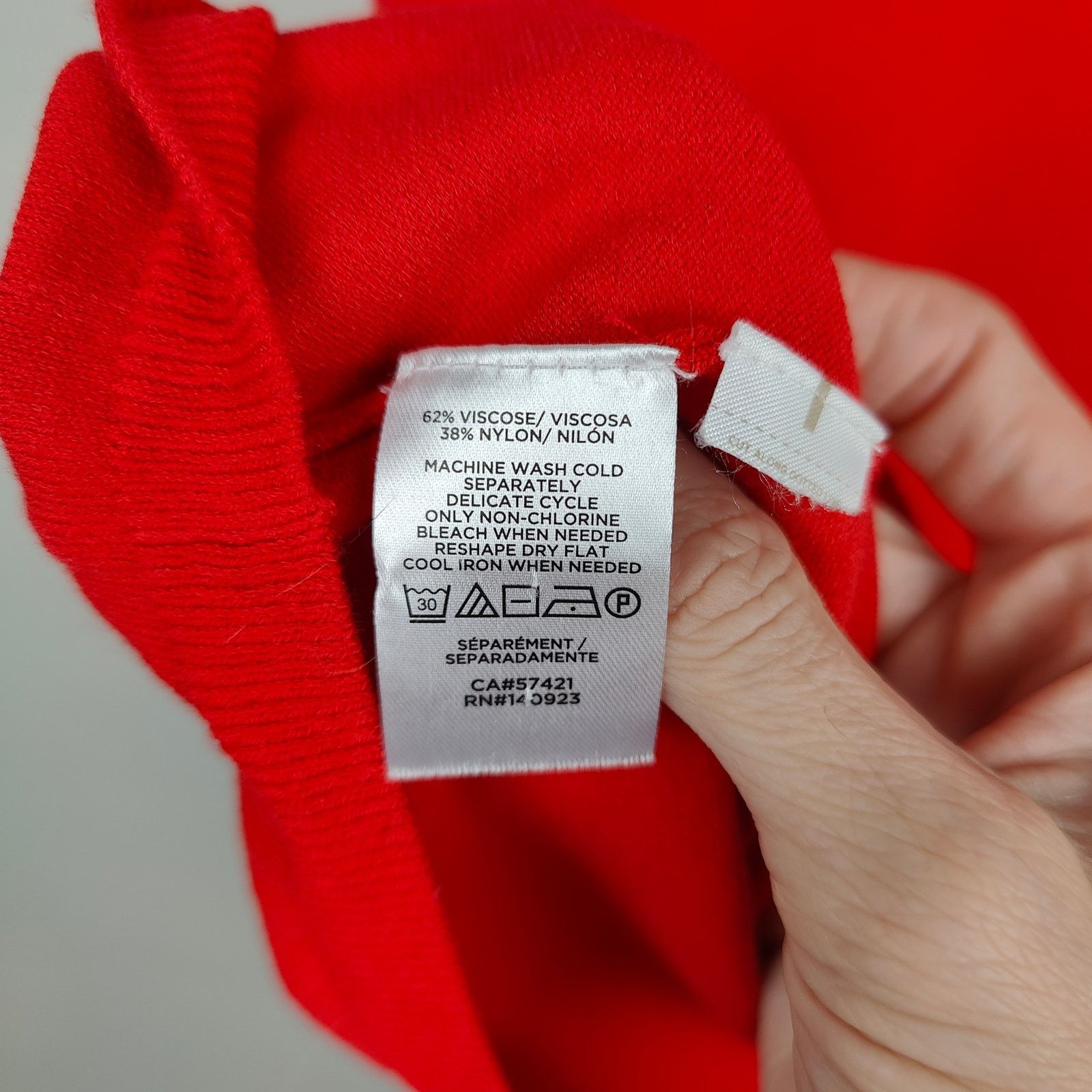 Ann Taylor Ann Taylor Short Sleeve Sweater Womens Large Red Size L / US 10 / IT 46 - 5 Thumbnail