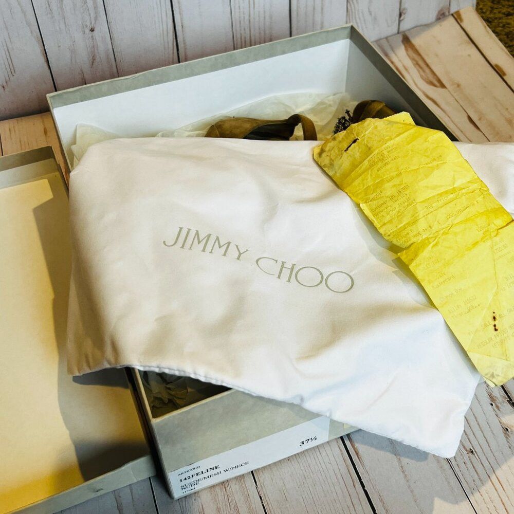 Jimmy Choo Jimmy Choo Feline Beaded T-Strap Suede & Mesh Heels Wedding Size US 7.5 / IT 37.5 - 5 Thumbnail