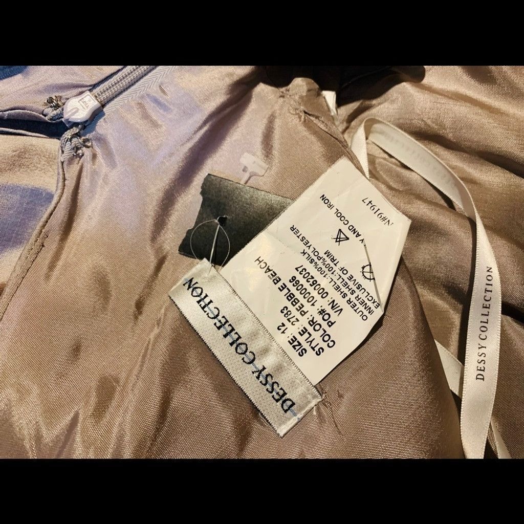 Other Dessy Collection BN Silk taupe dress size 12 Size XL / US 12-14 / IT 48-50 - 7 Thumbnail